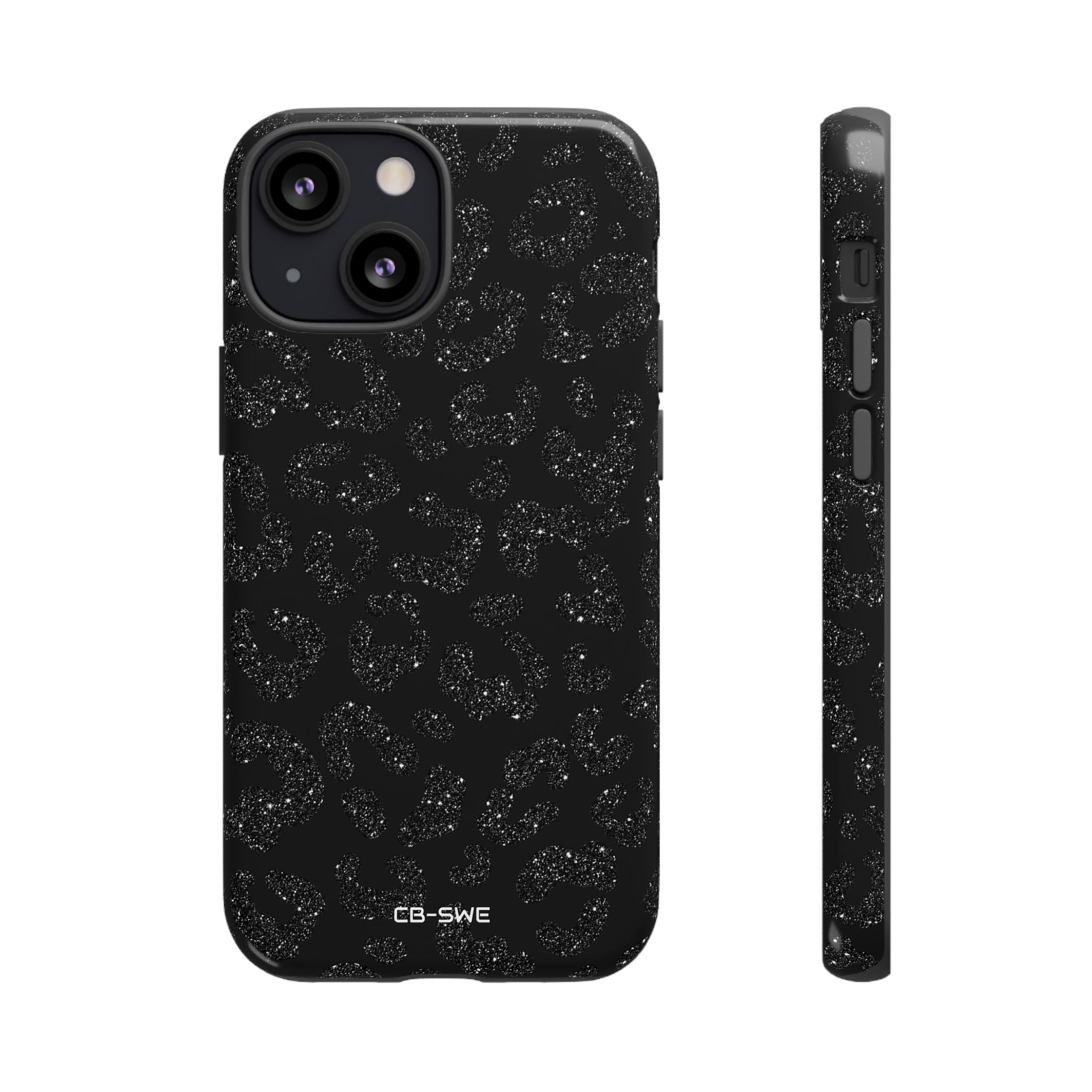 Glittery Leopard Elegance - iPhone Case