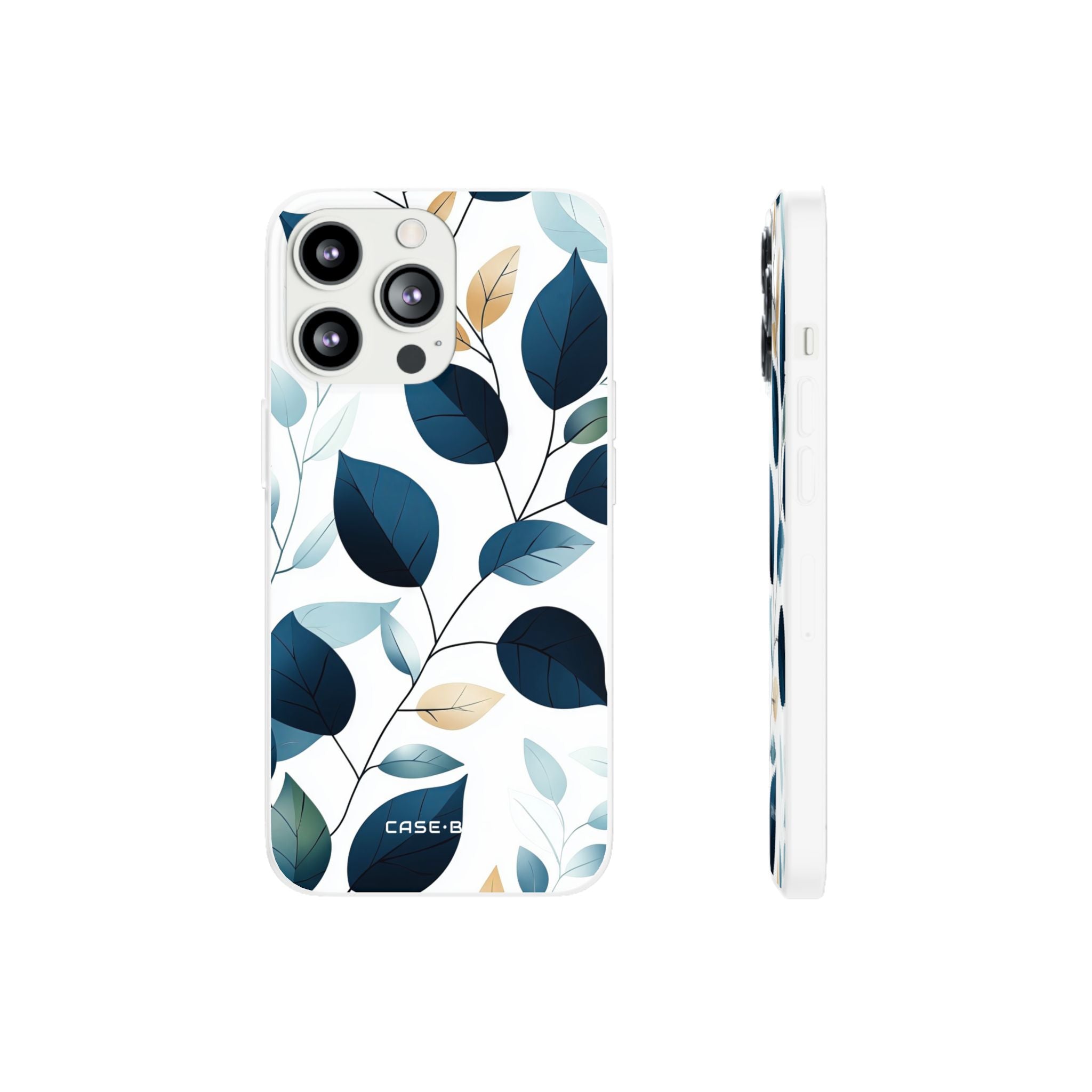 Navy Leaf Veins iPhone 13 Pro - Soft