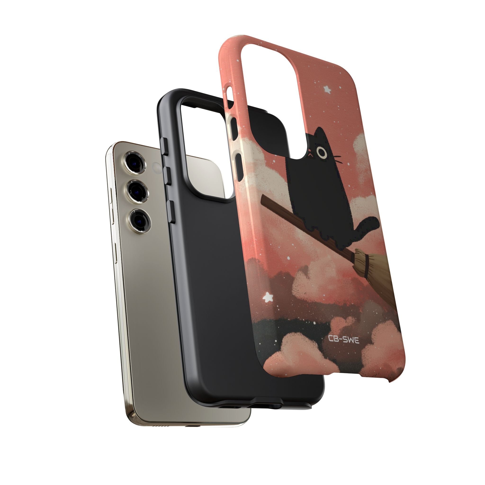 Cat Rides Broom - Samsung Case