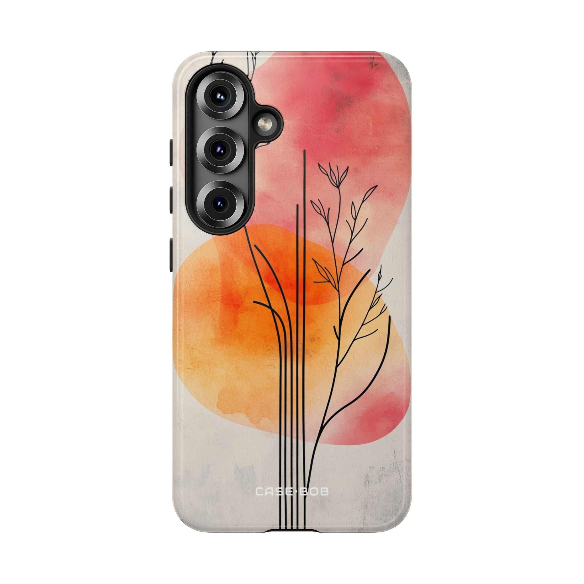 Curved Stem Sunset Samsung S25 Case - Tough