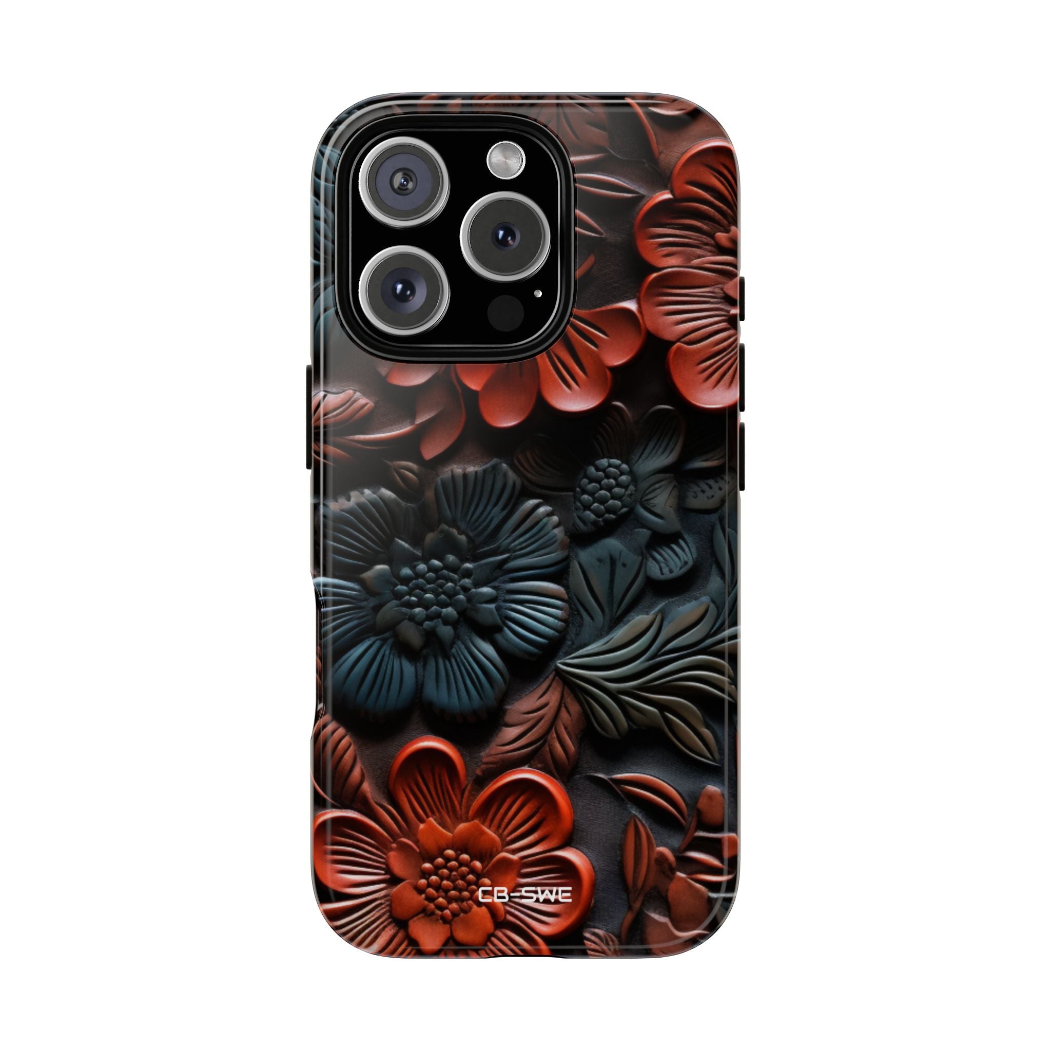 Sculpted Floral Elegance - iPhone Case