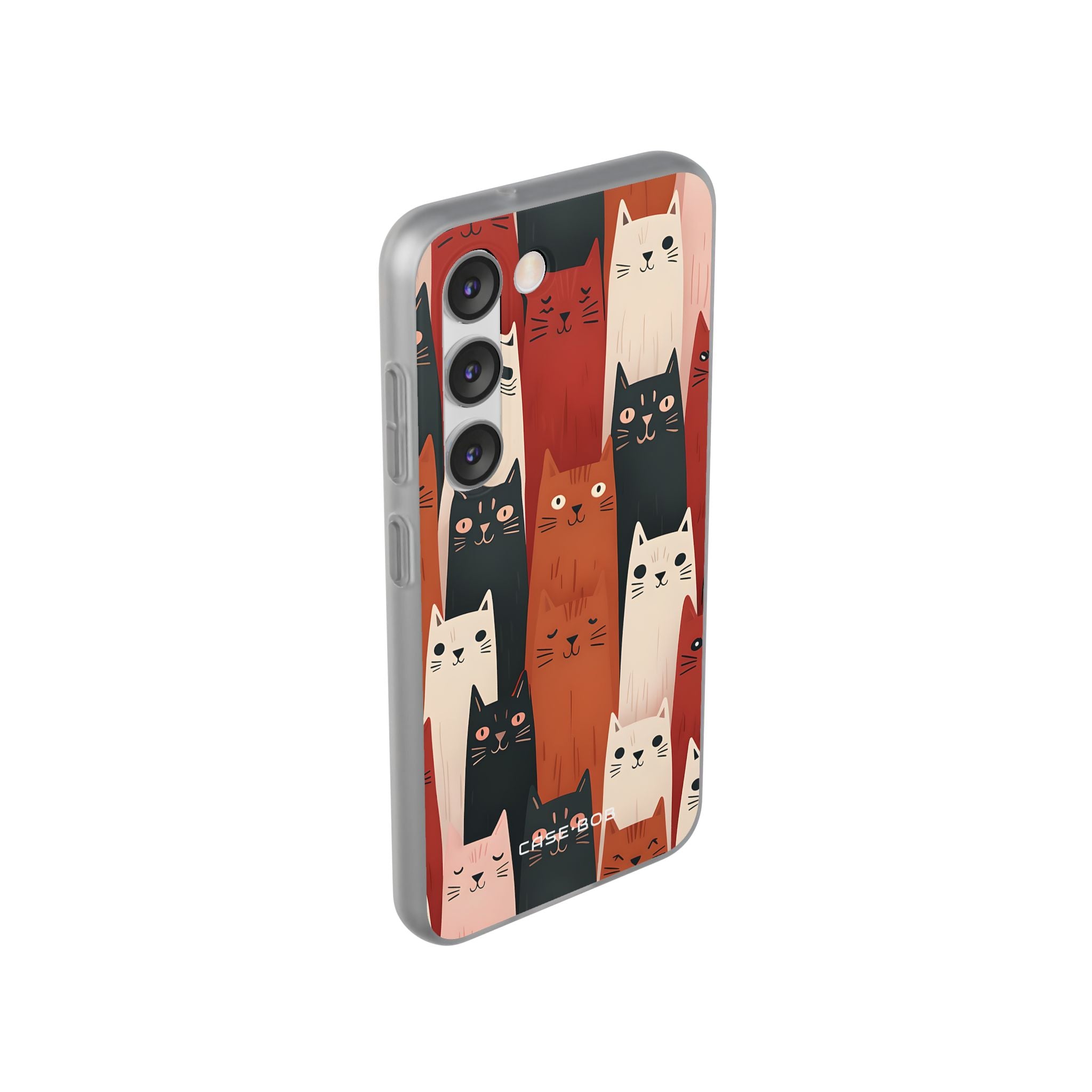 Elongated Cats Black Samsung S23 Case - Soft