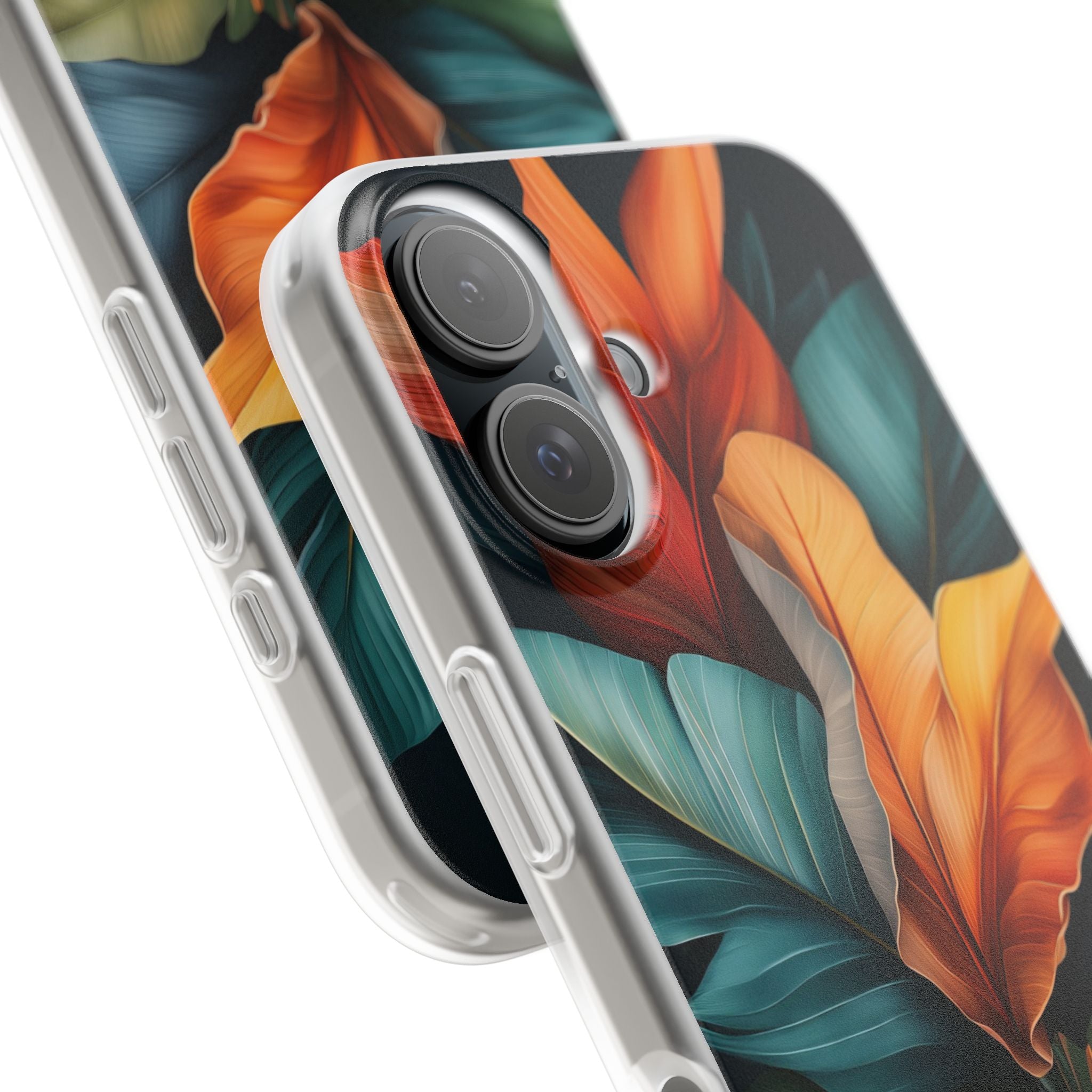 Tropical Leafburst iPhone 16 Case - Soft