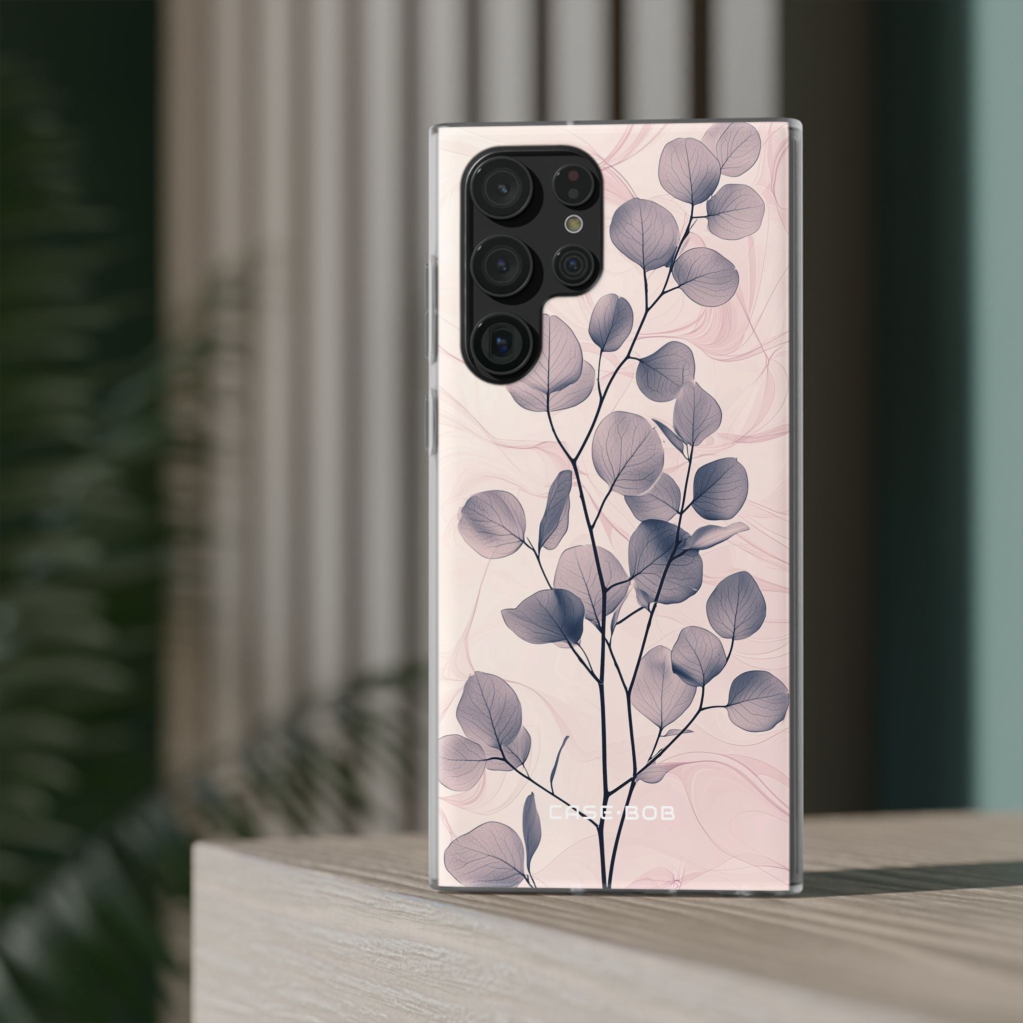 Veined Leaf Whisper Samsung S22 Ultra Case - Soft