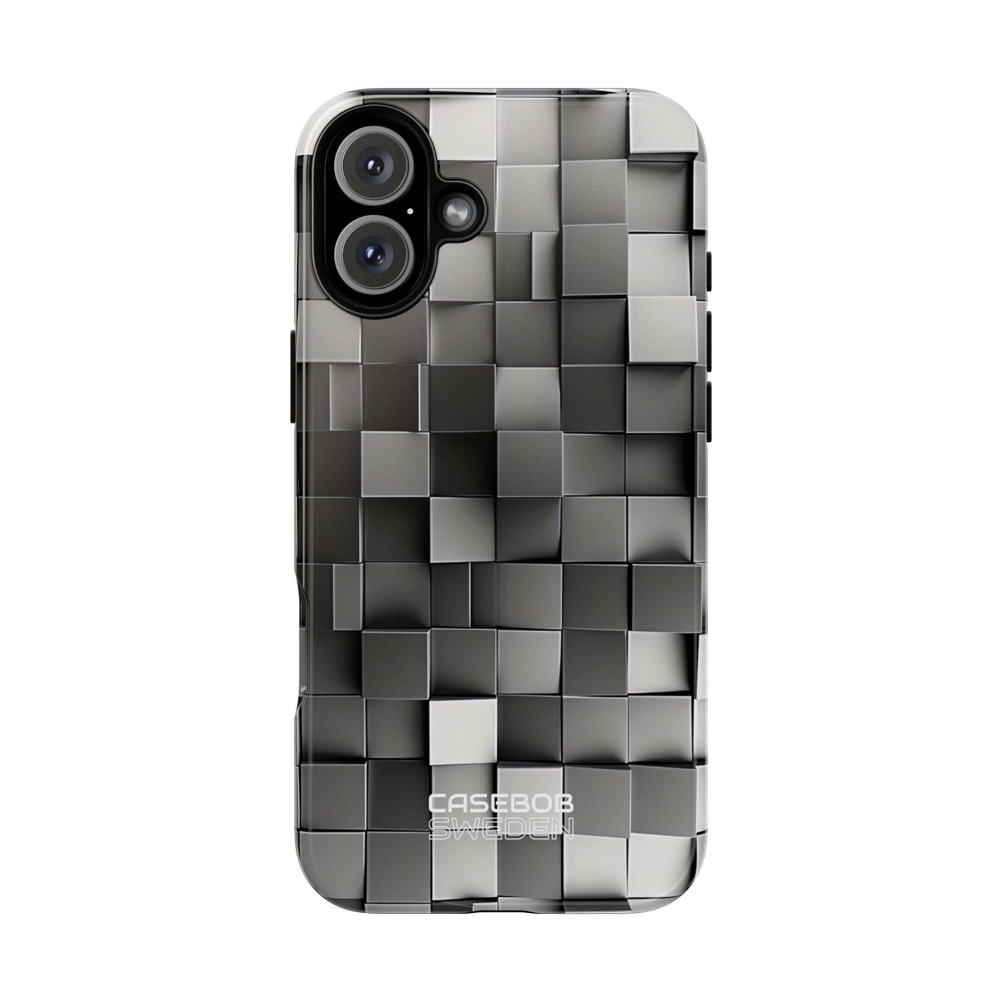 Monochrome Cube Depth iPhone 16 - Tough