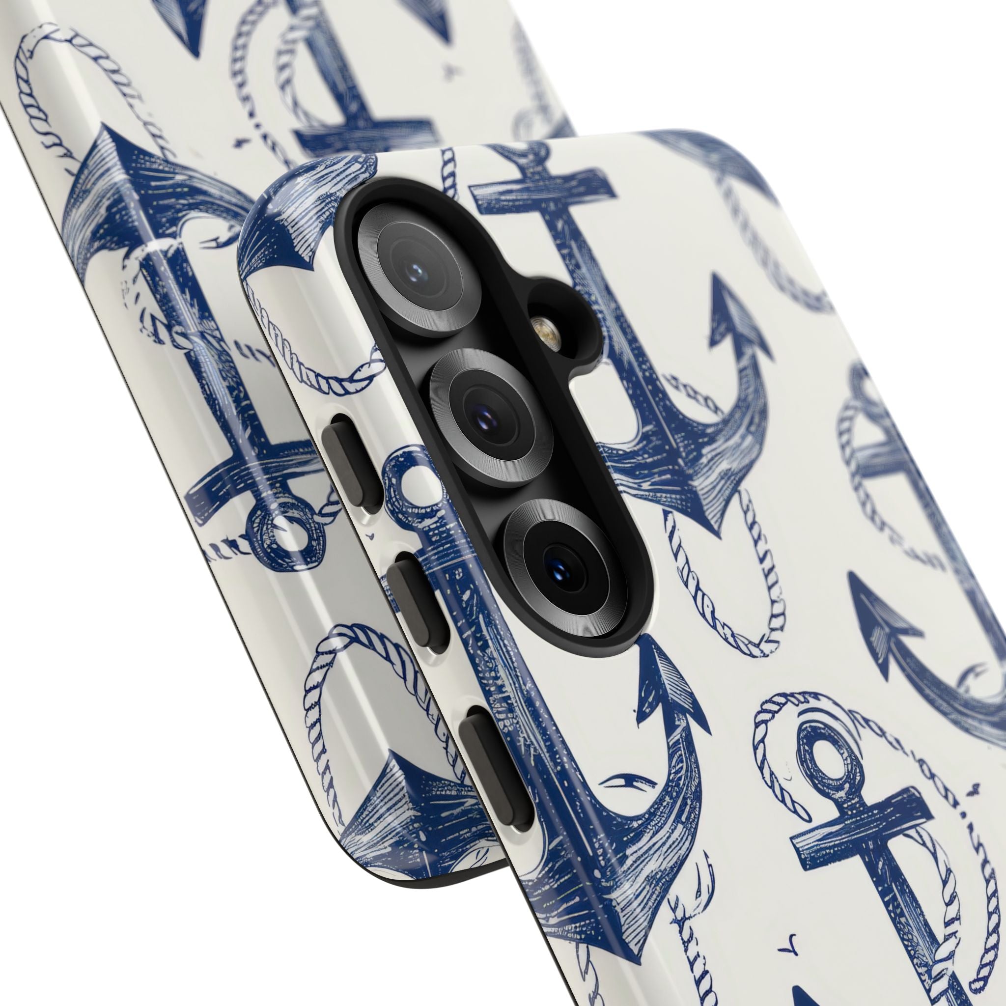 Navy Anchor Loop Samsung S25 Case - Tough