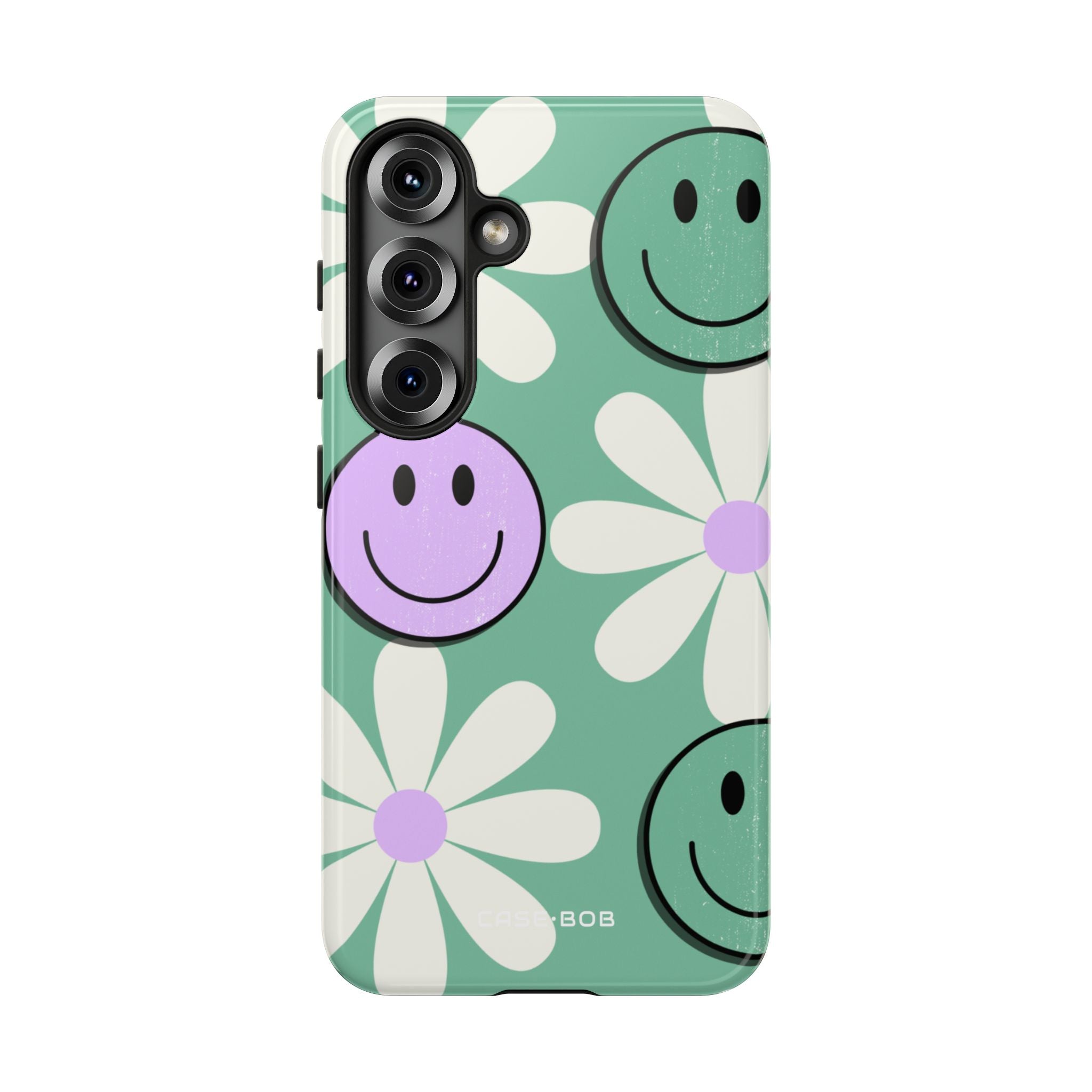 Smiley Daisy Glow Samsung S25 Case - Tough