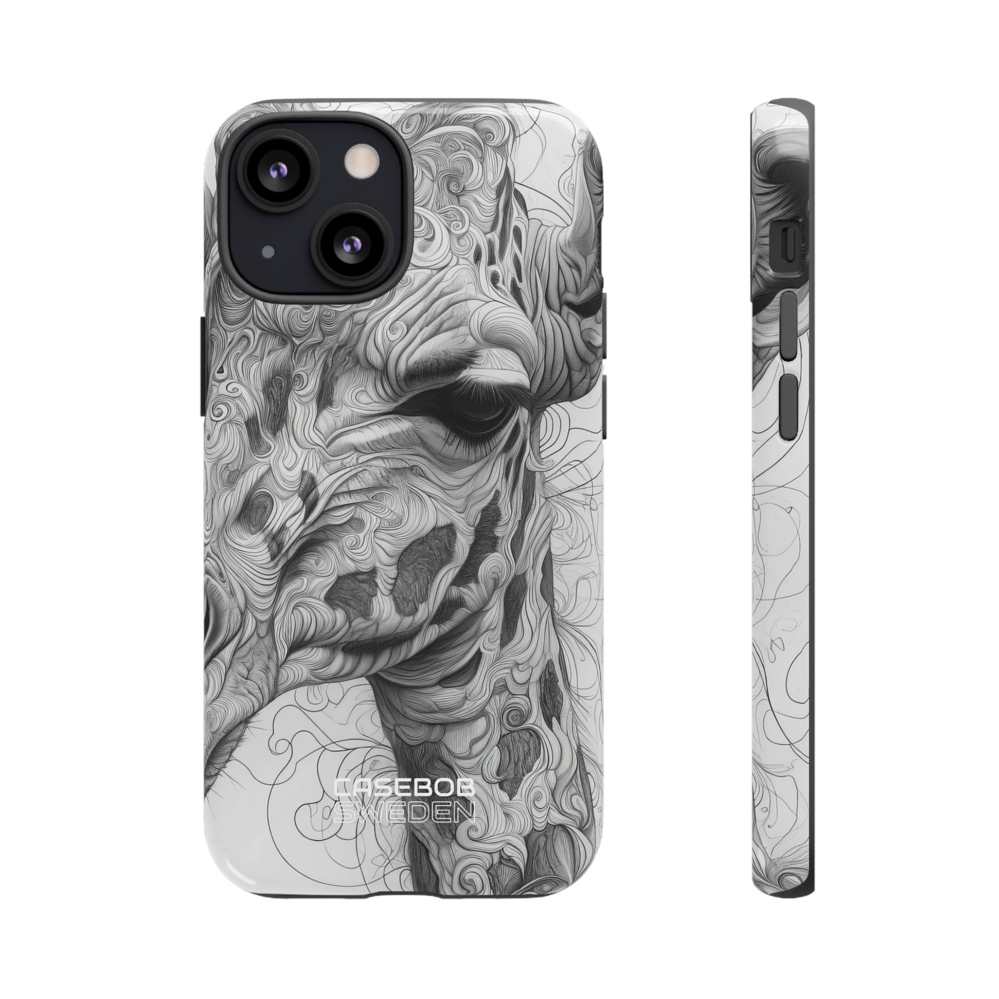 Swirling Giraffe Art iPhone 13 - Tough