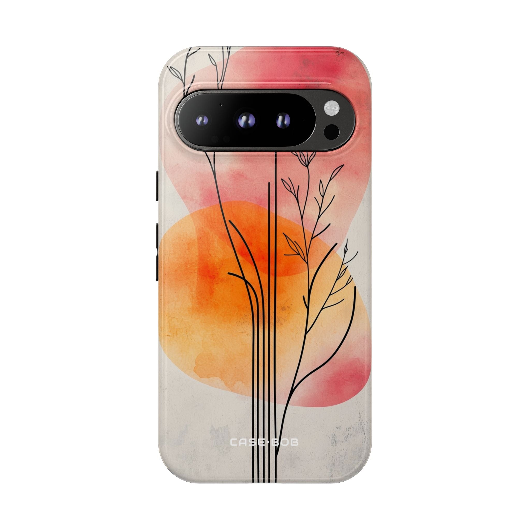 Curved Stem Sunset Google Pixel 9 Pro Case - Tough
