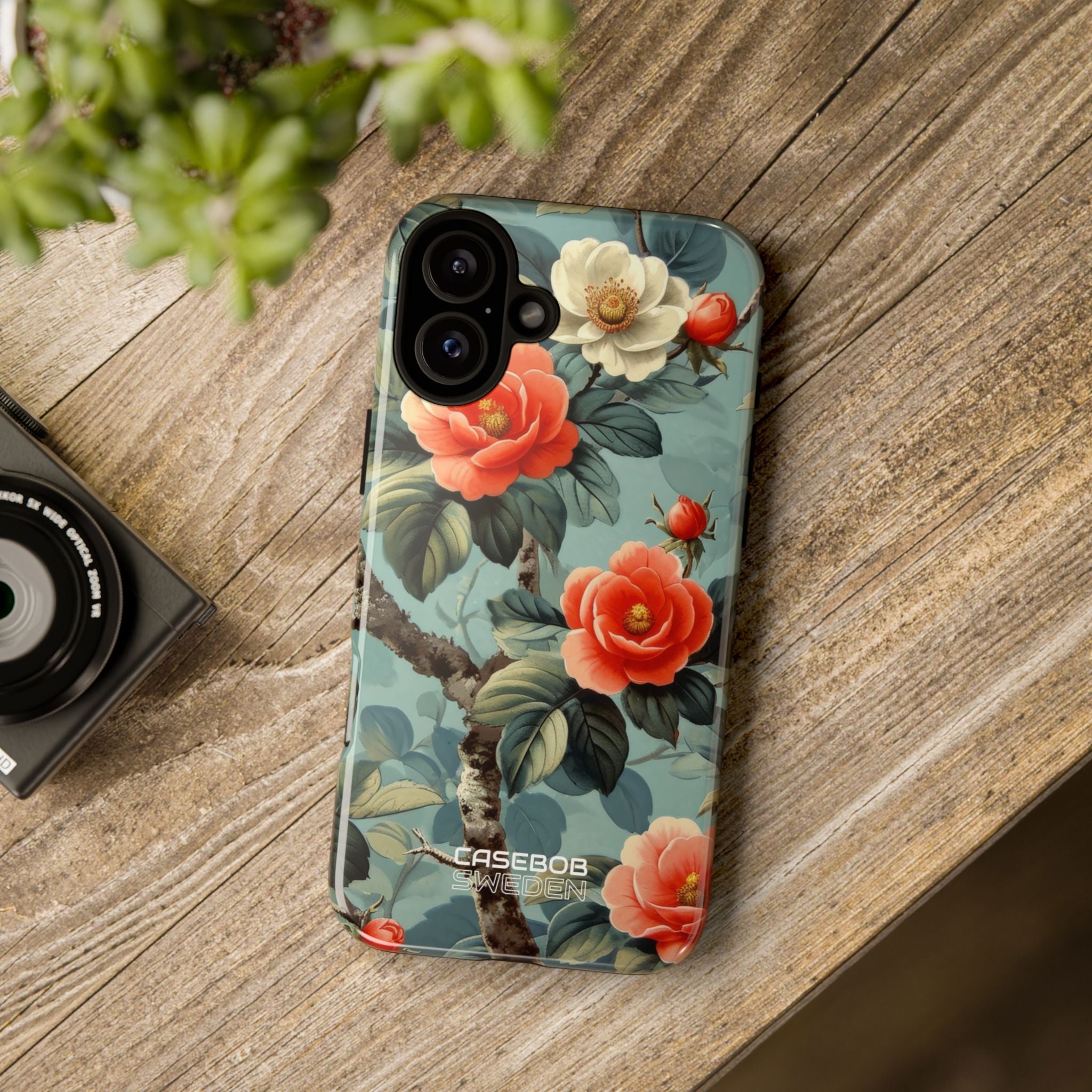 Coral Blossom Tapestry iPhone 16 - Tough