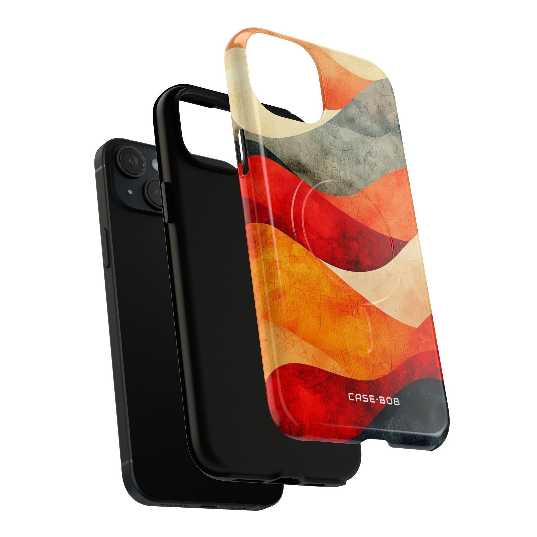 Cracked Wave Sunset iPhone 15 Plus Case - Tough+