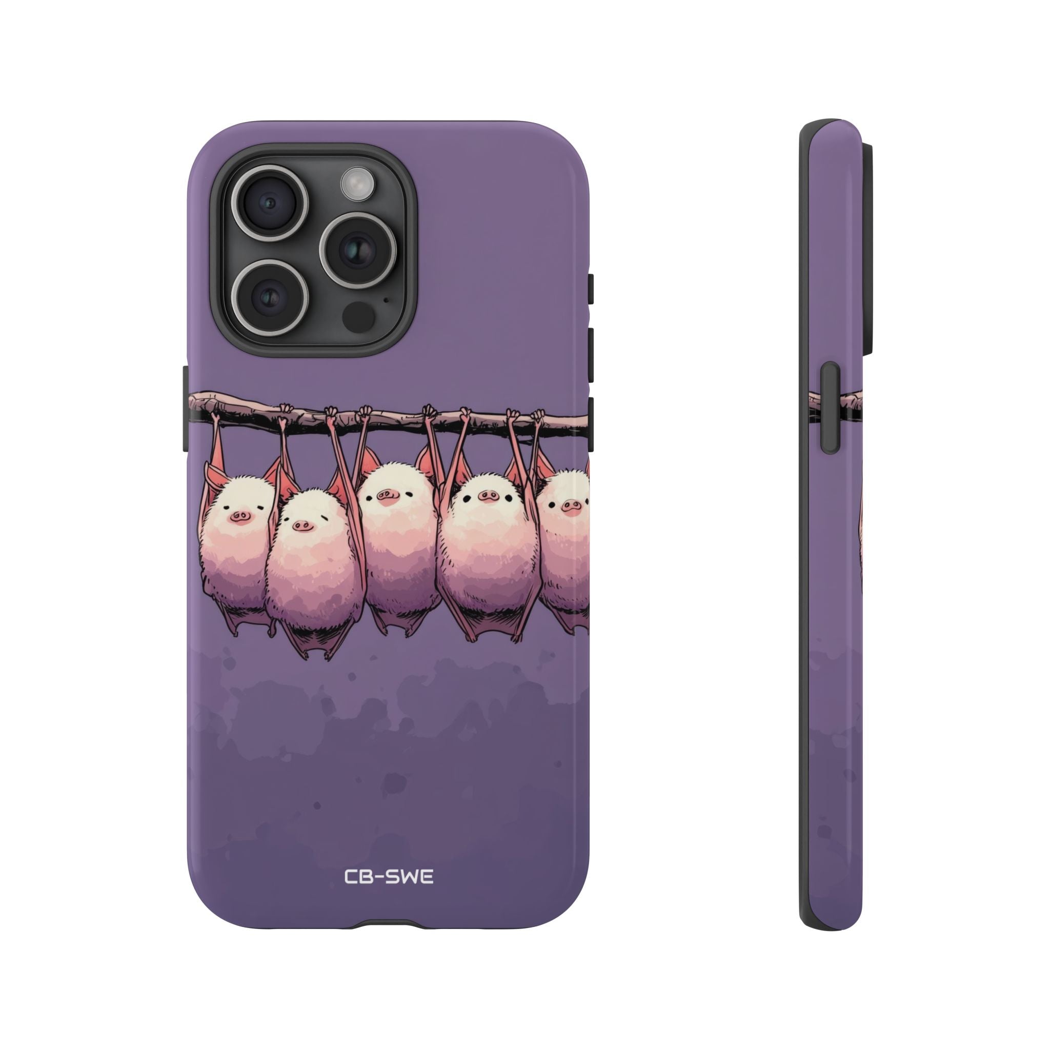Bats Hang Playfully - iPhone Case