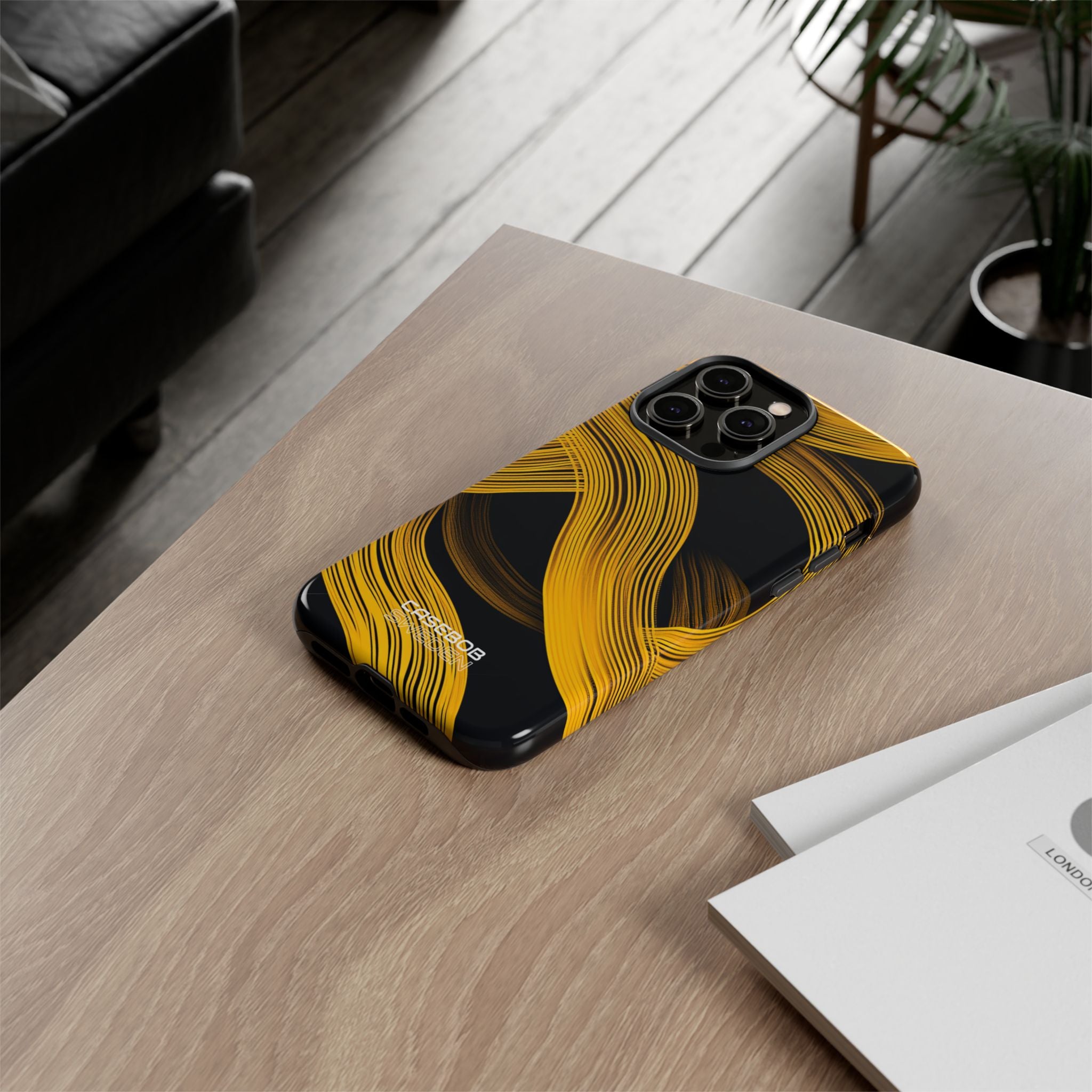 Yellow Flow Lines iPhone 14 - Tough