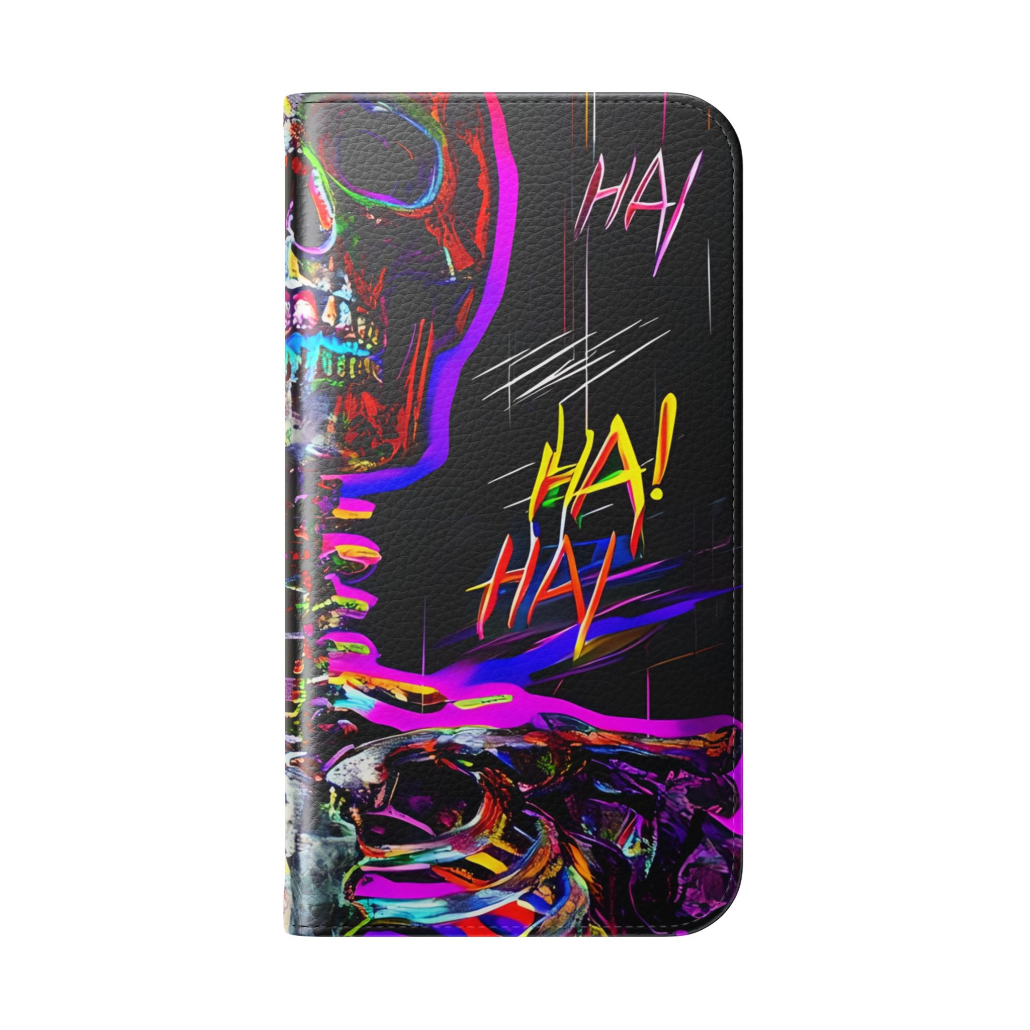 Neon Skeleton Laughter - iPhone 16 Case - Wallet