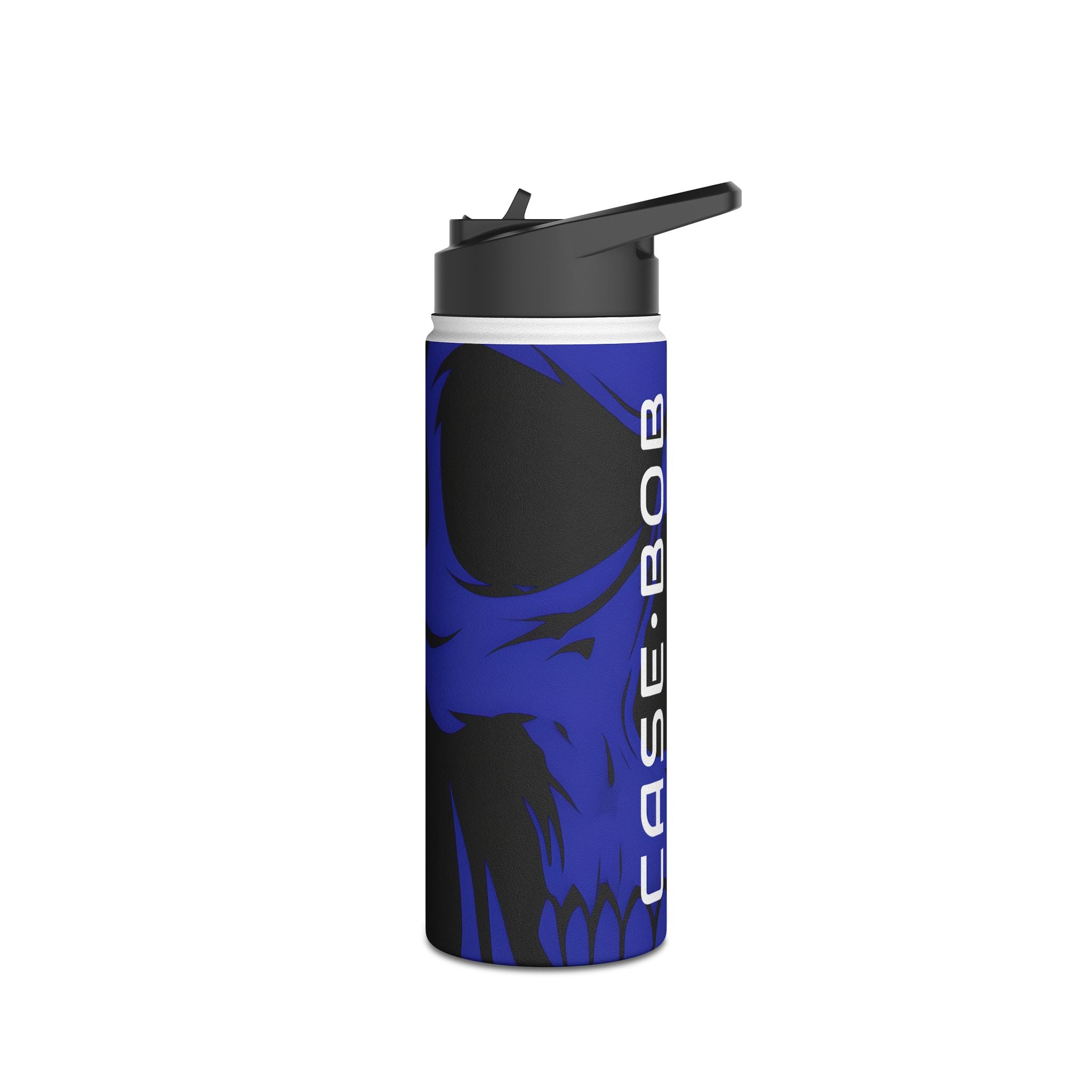 Dual Skulls RedBlue - Stainless Steel Water Bottle