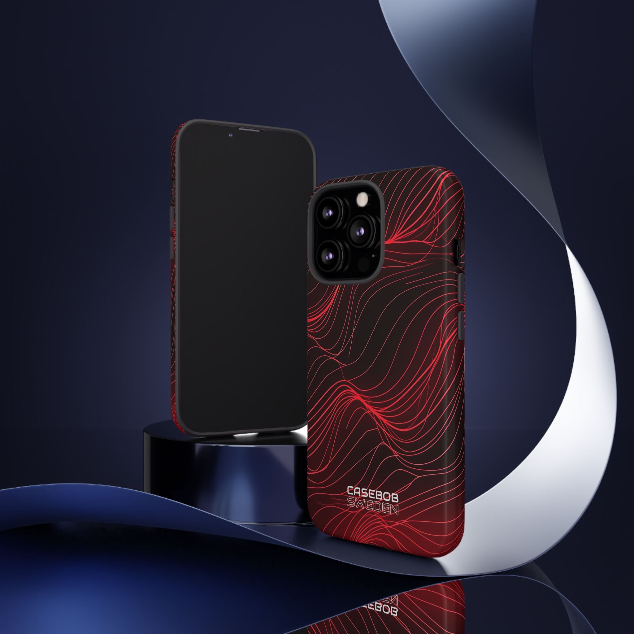 Crimson Waveform Flow iPhone 13 - Tough
