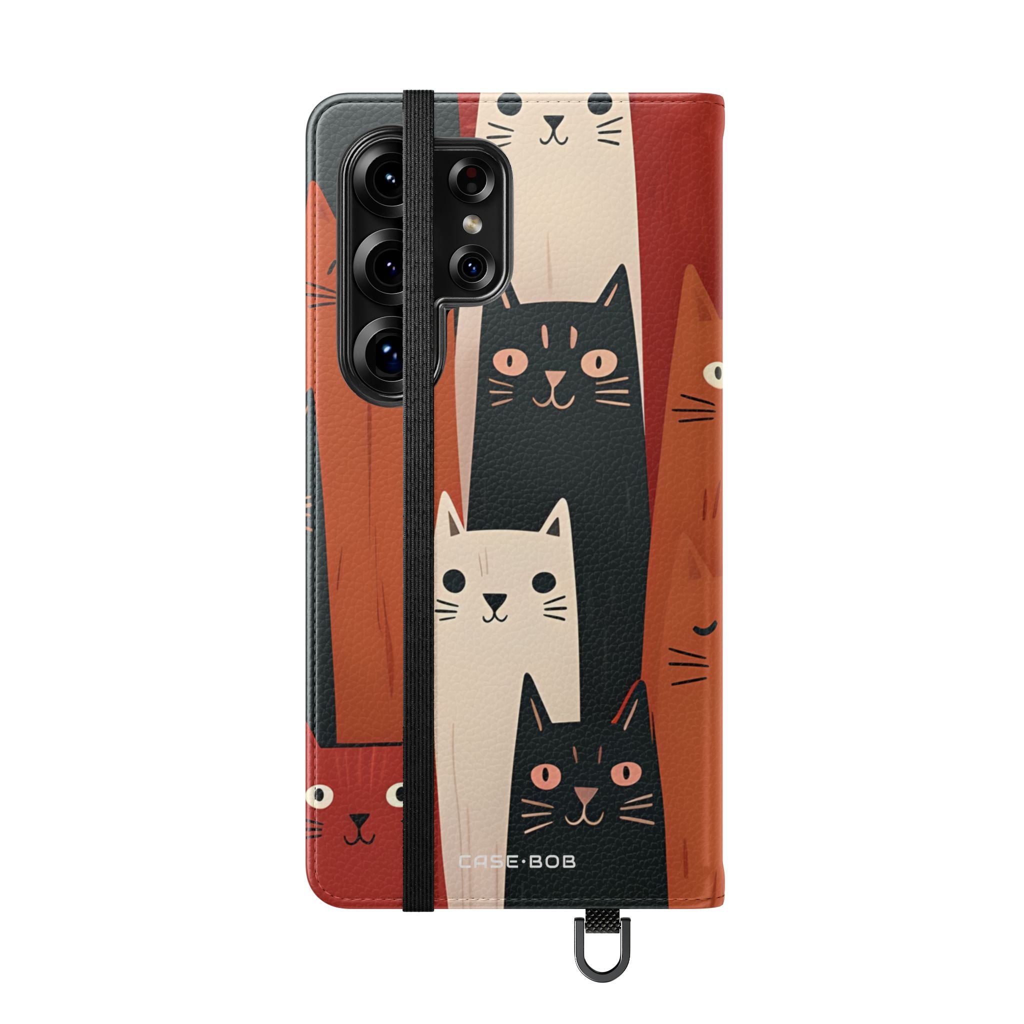 Cat Columns Orange - Samsung S25 Ultra Case - Wallet
