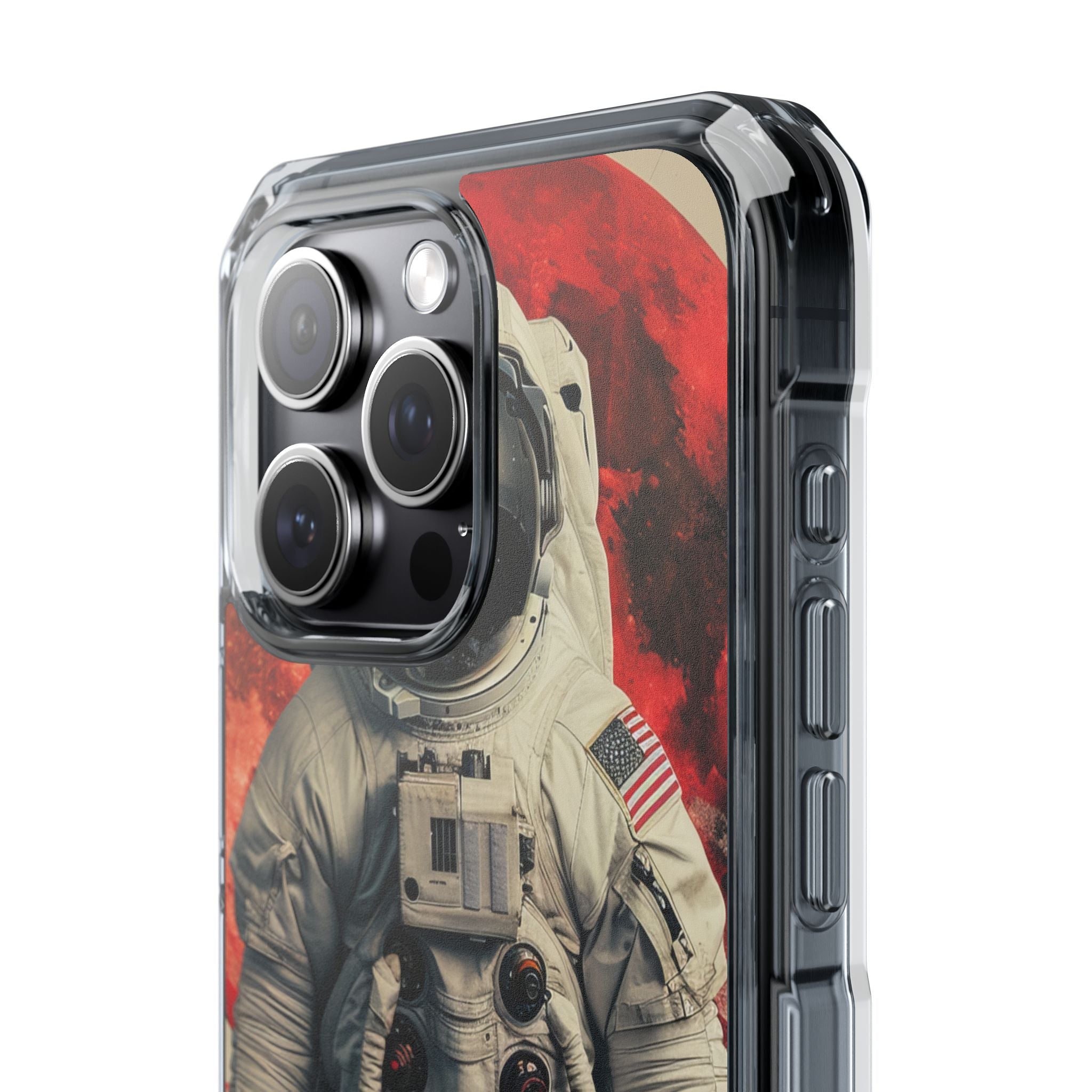 Crimson Spacewalk Dream iPhone 15 - Impact Clear+