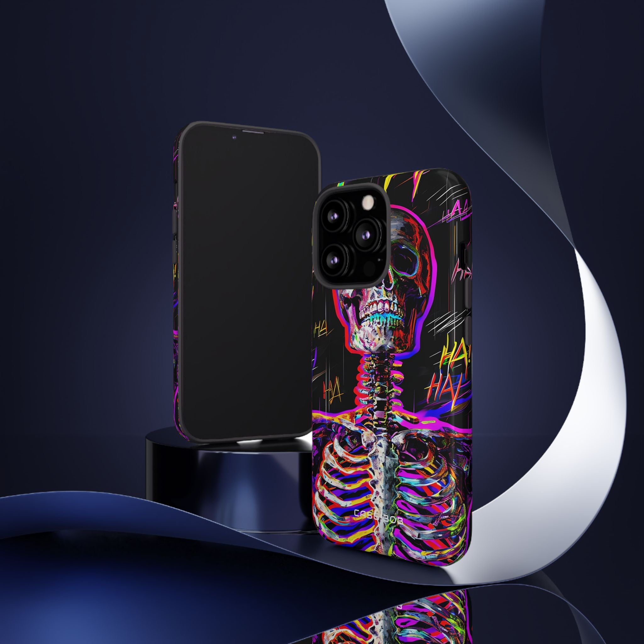 Neon Skeleton Laugh iPhone 13 Pro Case - Tough