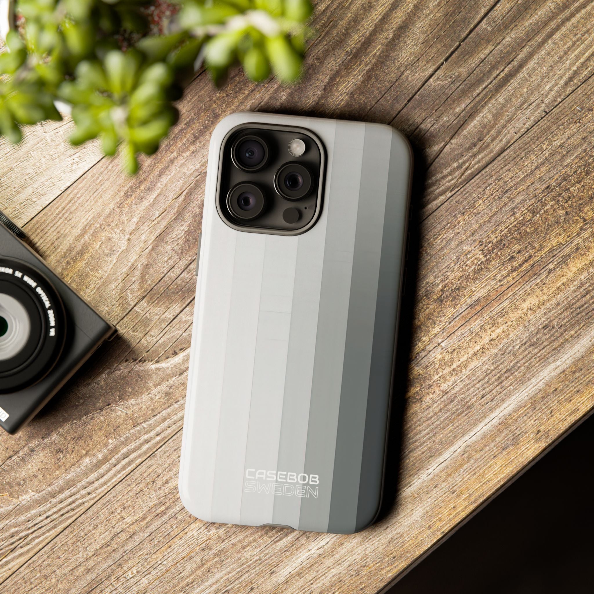 Strisce a gradiente argento iPhone 15 - Tough