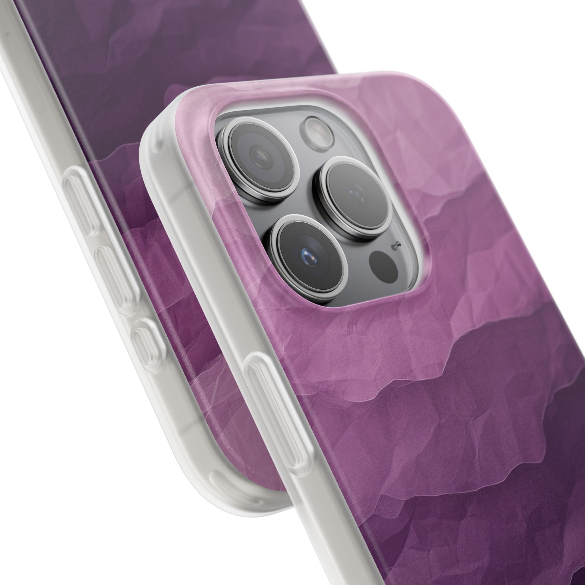Purple Wave Layers iPhone 15 Pro Case - Soft