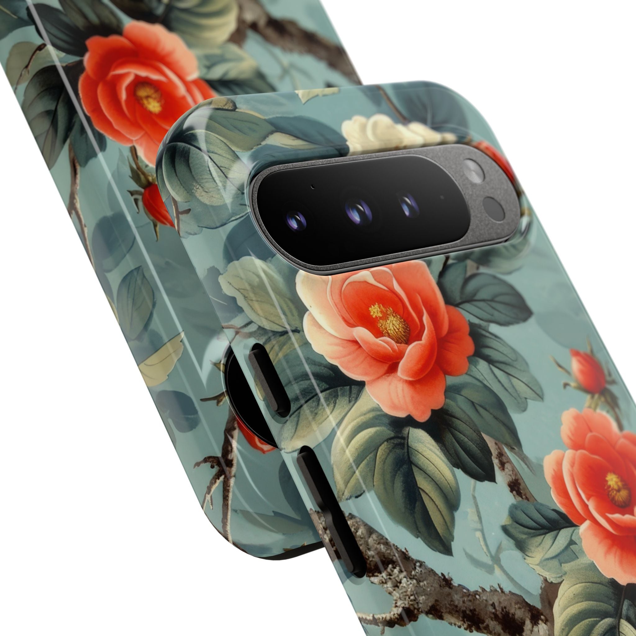 Coral Blossom Tapestry Google Pixel 9 - Tough