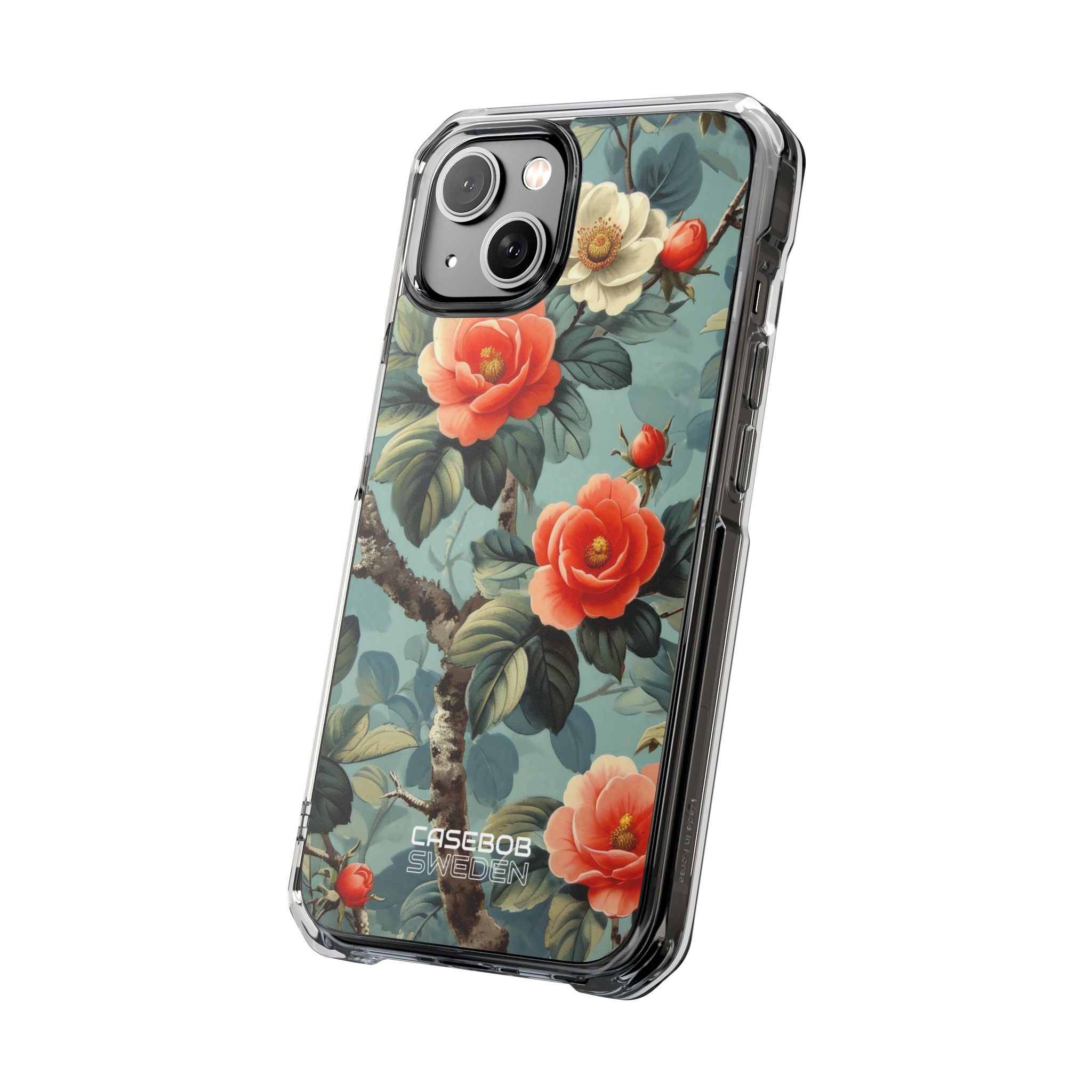 Coral Blossom Tapestry iPhone 14 - Impact Clear+