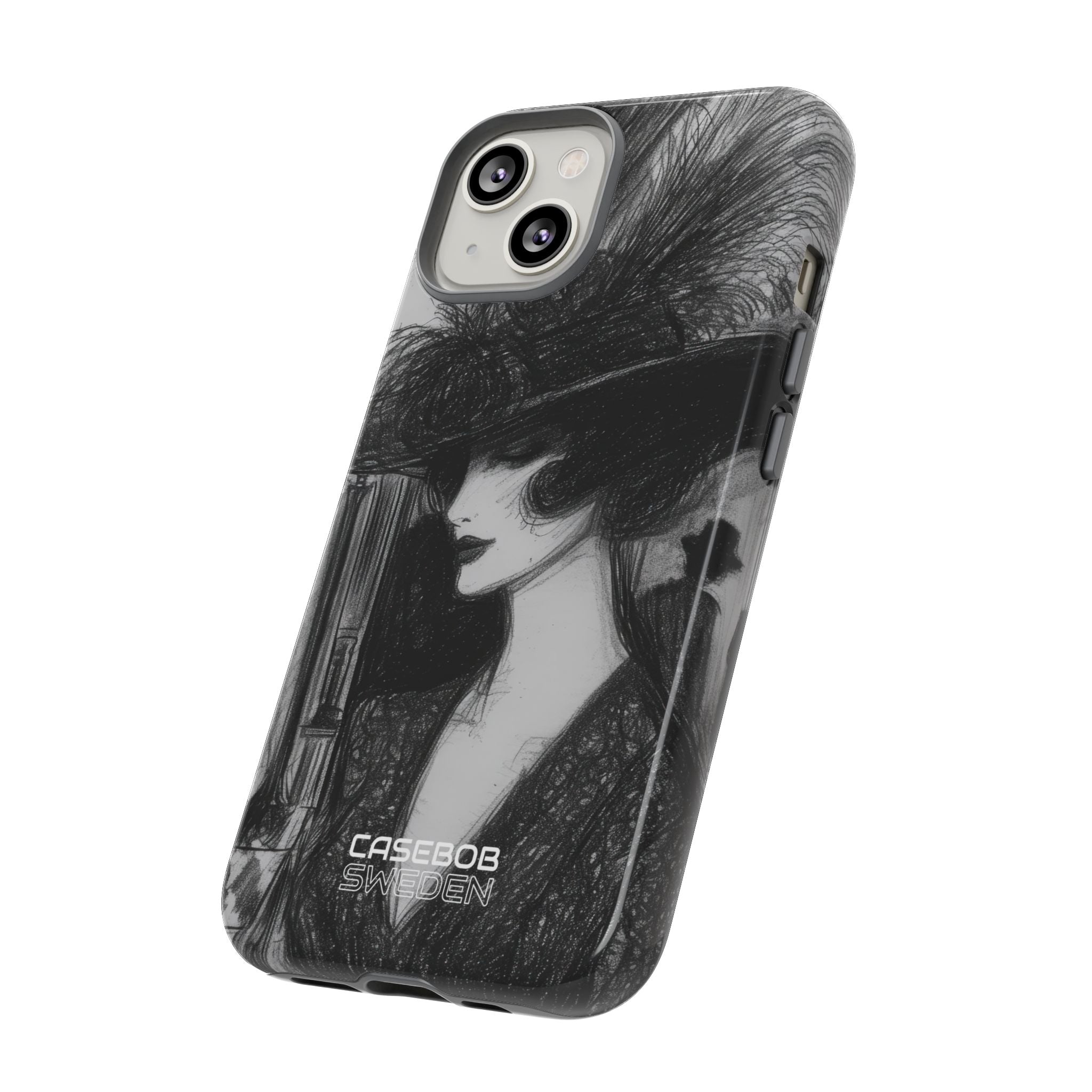 Vintage Feather Elegance iPhone 14 - Tough