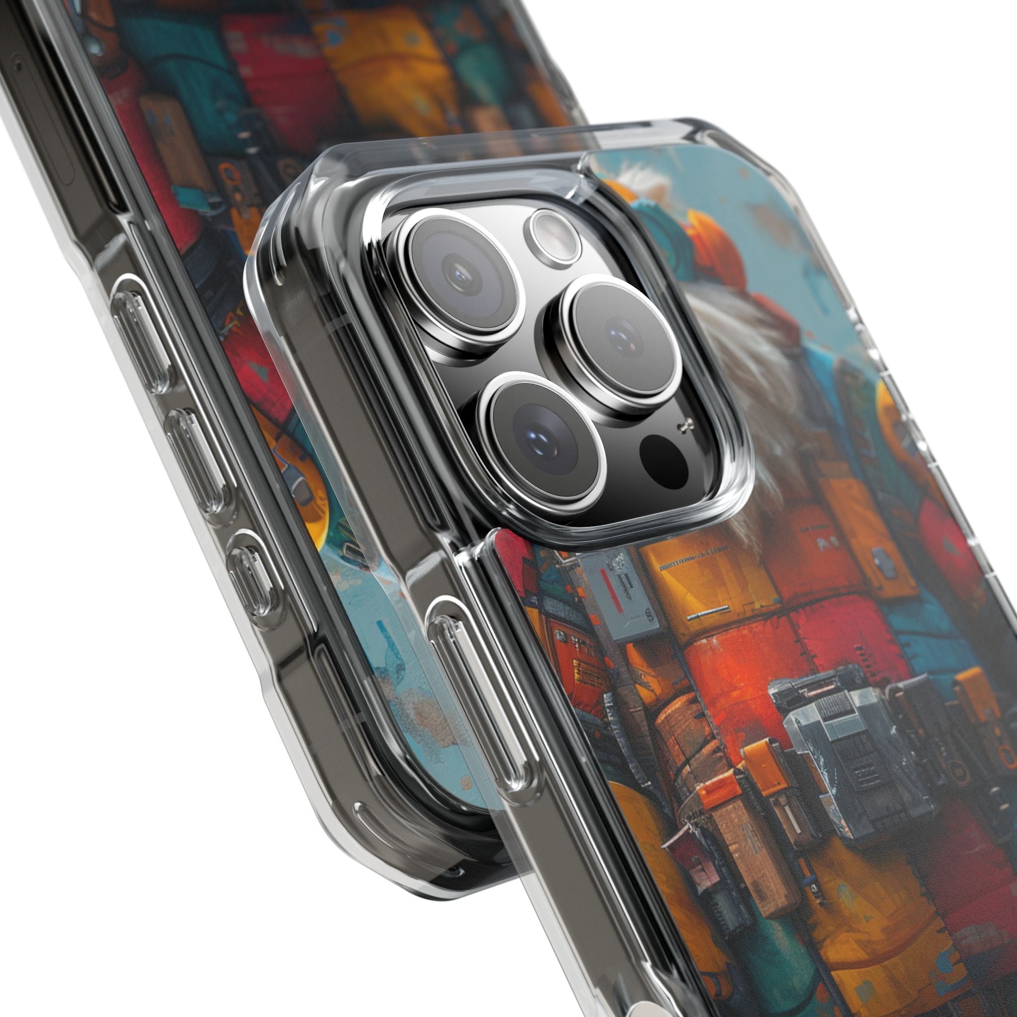 Whimsical Robot Wanderer iPhone 16 - Impact Clear+