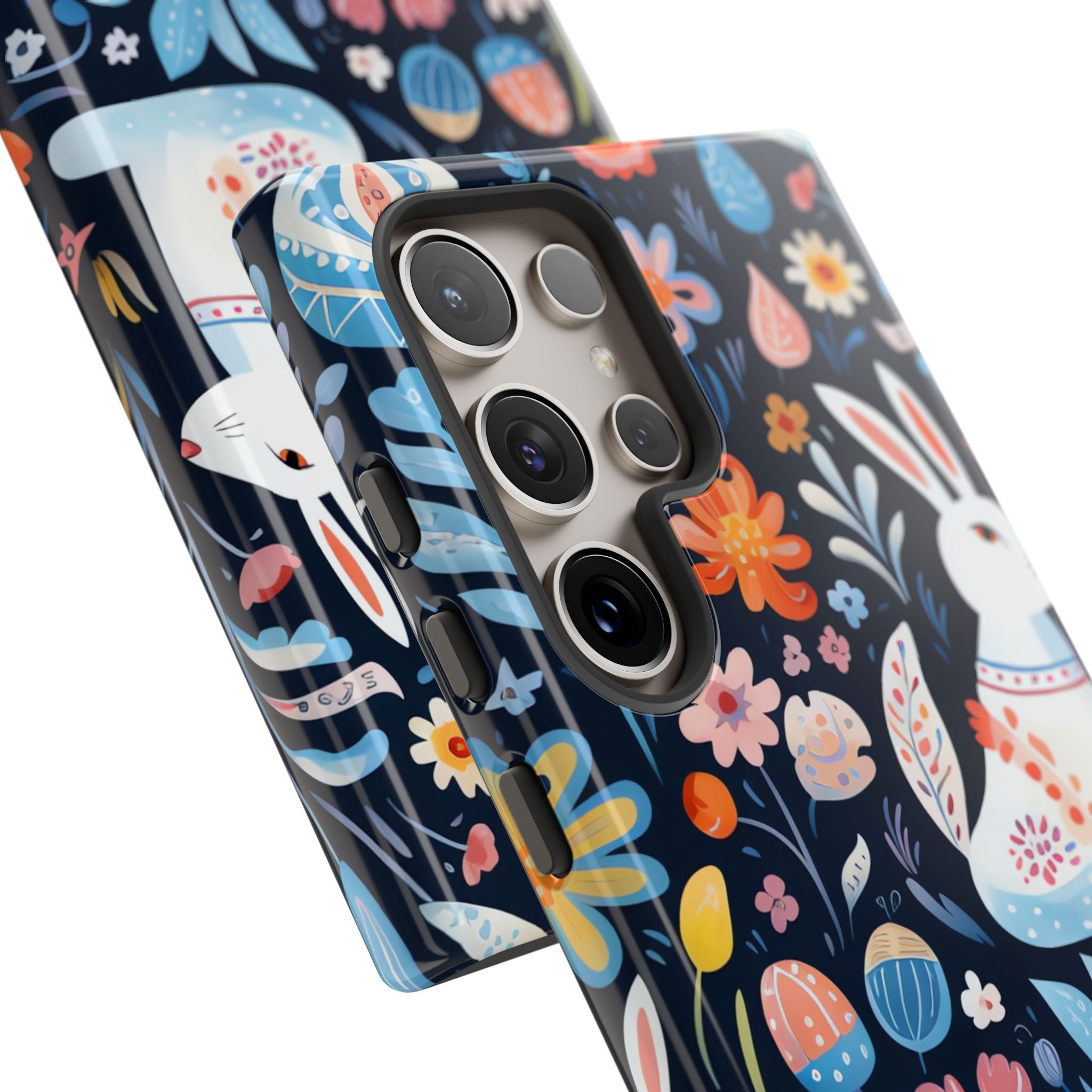 Bunnies Play Among Flowers - Samsung Case