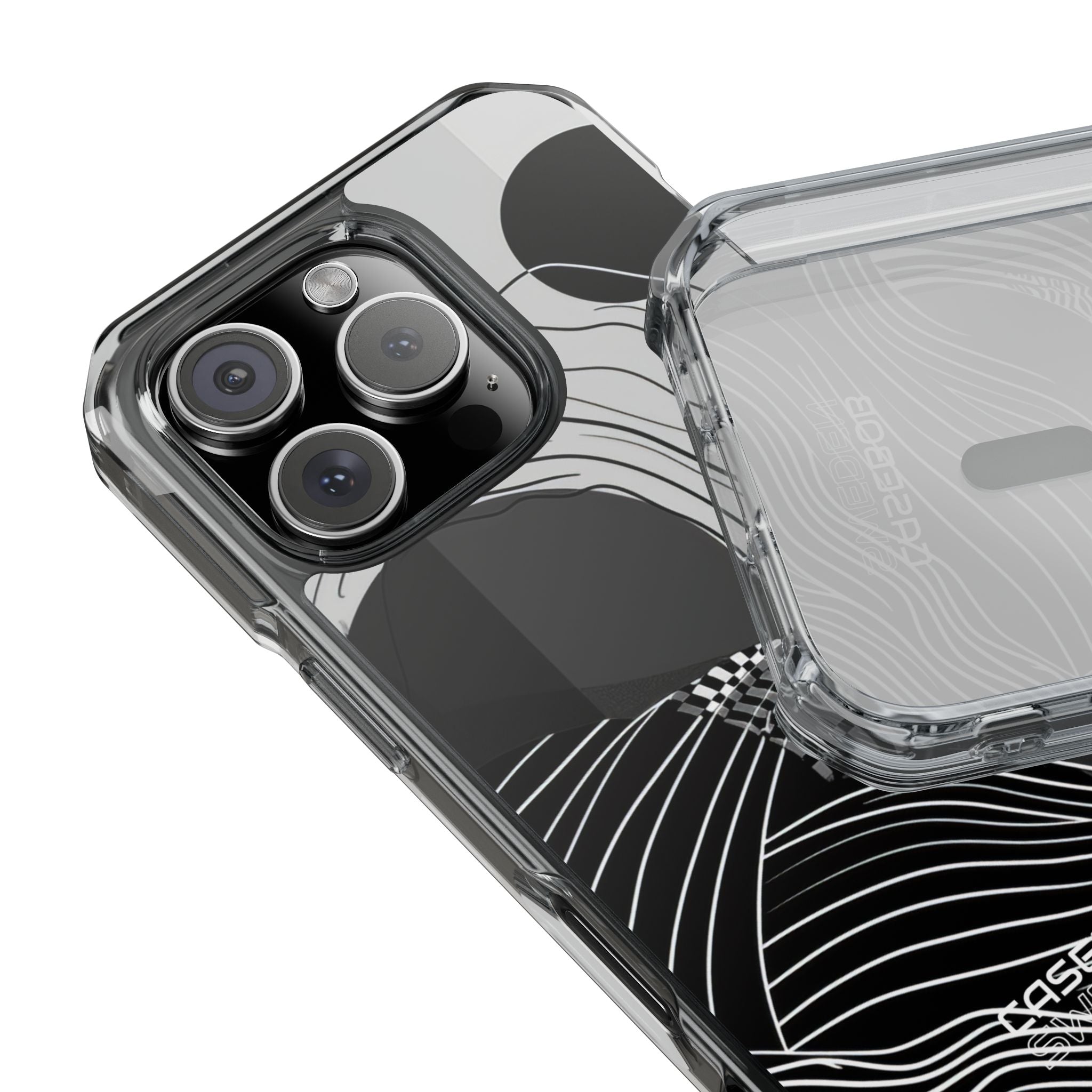 Monochrome Motion Flow iPhone 16 - Impact Clear+