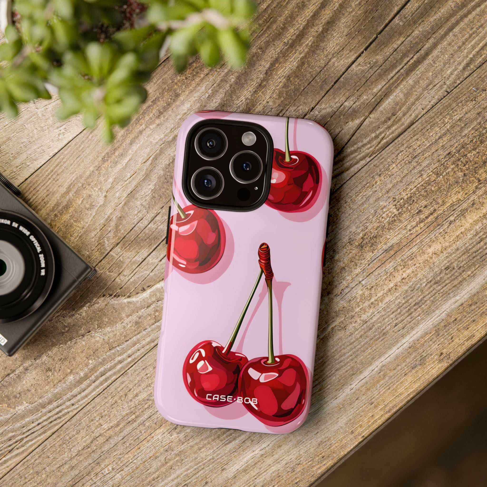 Glossy Cherry Dance iPhone 16 Pro Case - Tough