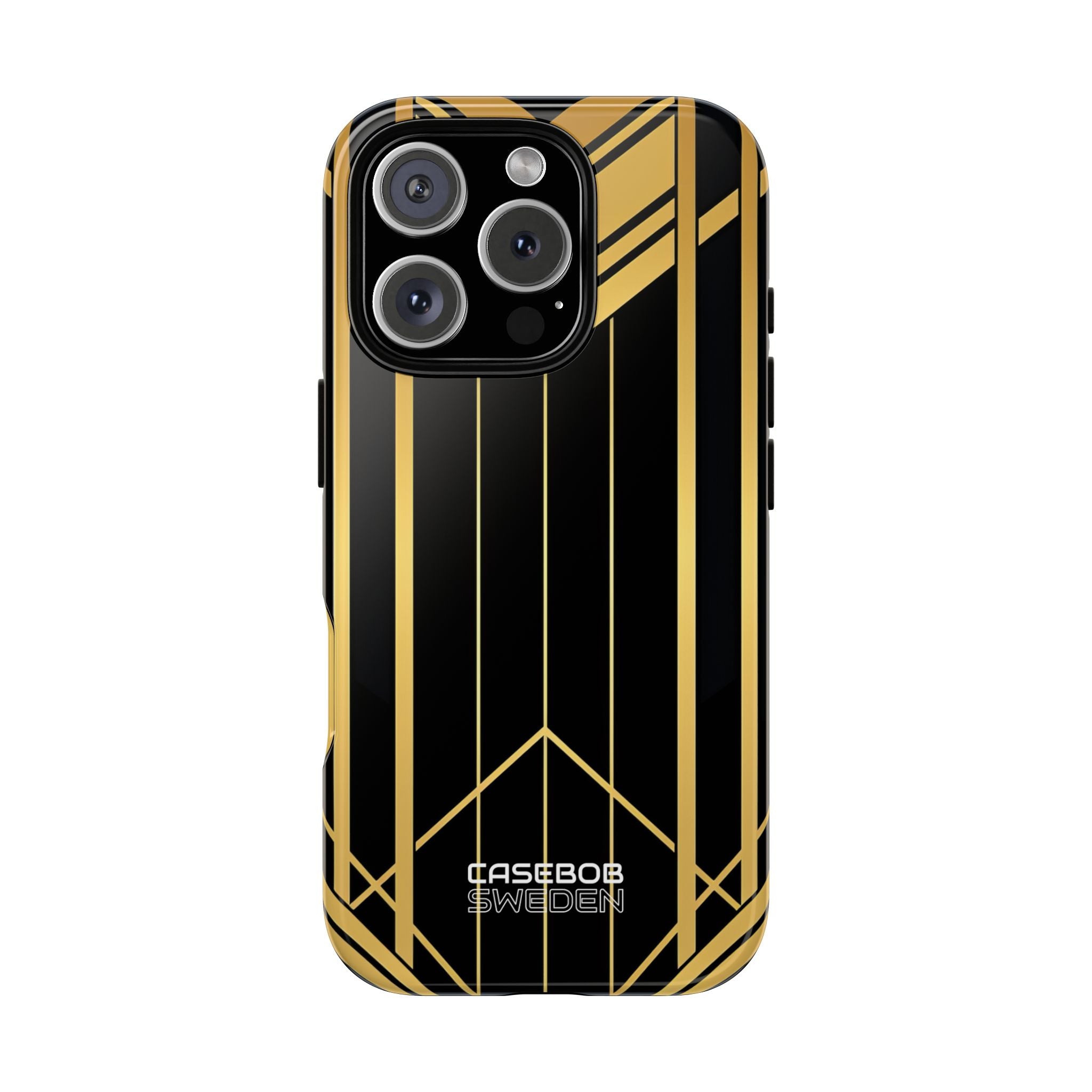 Golden Geometric Symphony iPhone 16 - Tough