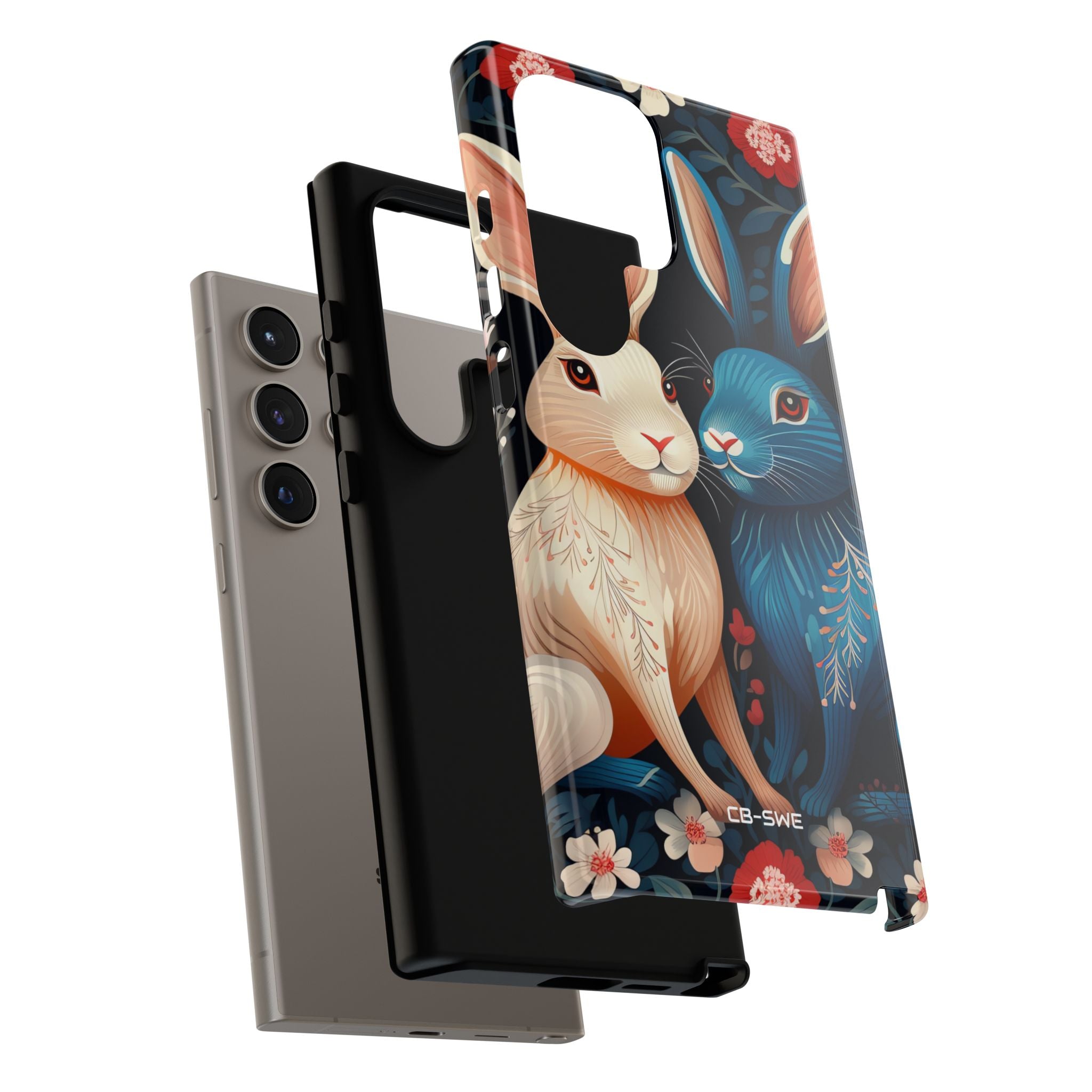 Rabbits Embrace Blossoms - Samsung Case