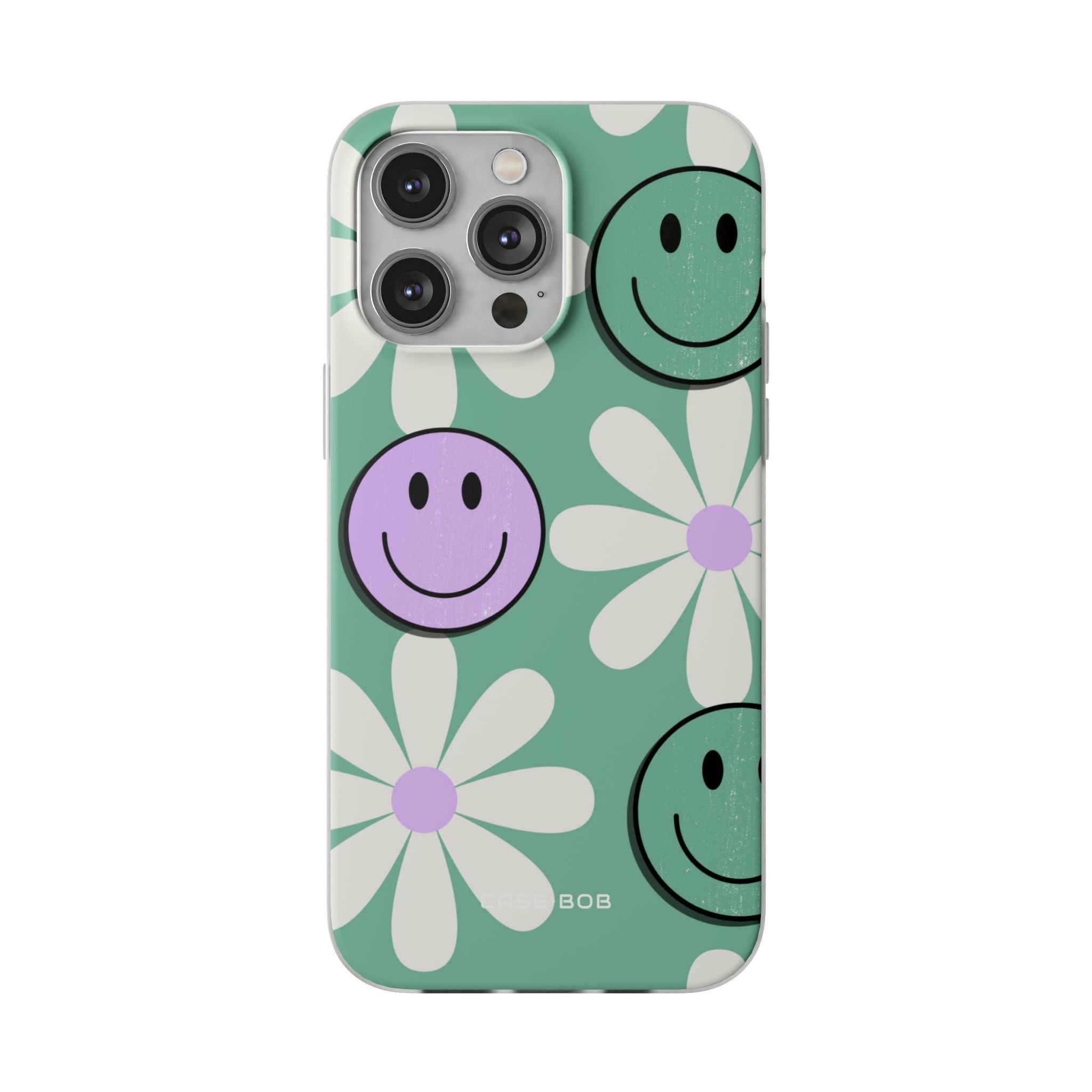 Smiley Daisy Glow iPhone 14 Pro Max Case - Soft