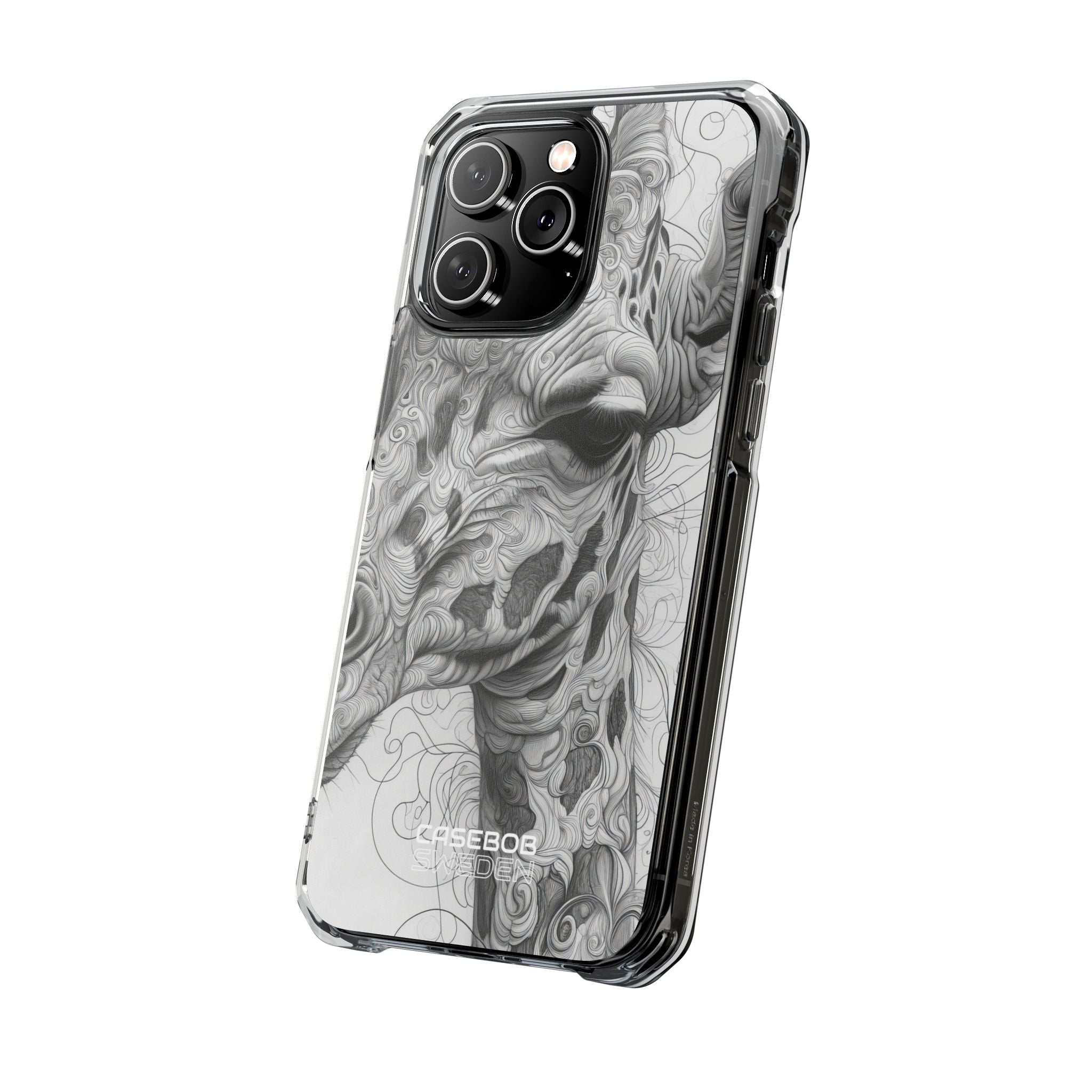 Swirling Giraffe Art iPhone 14 - Impact Clear+