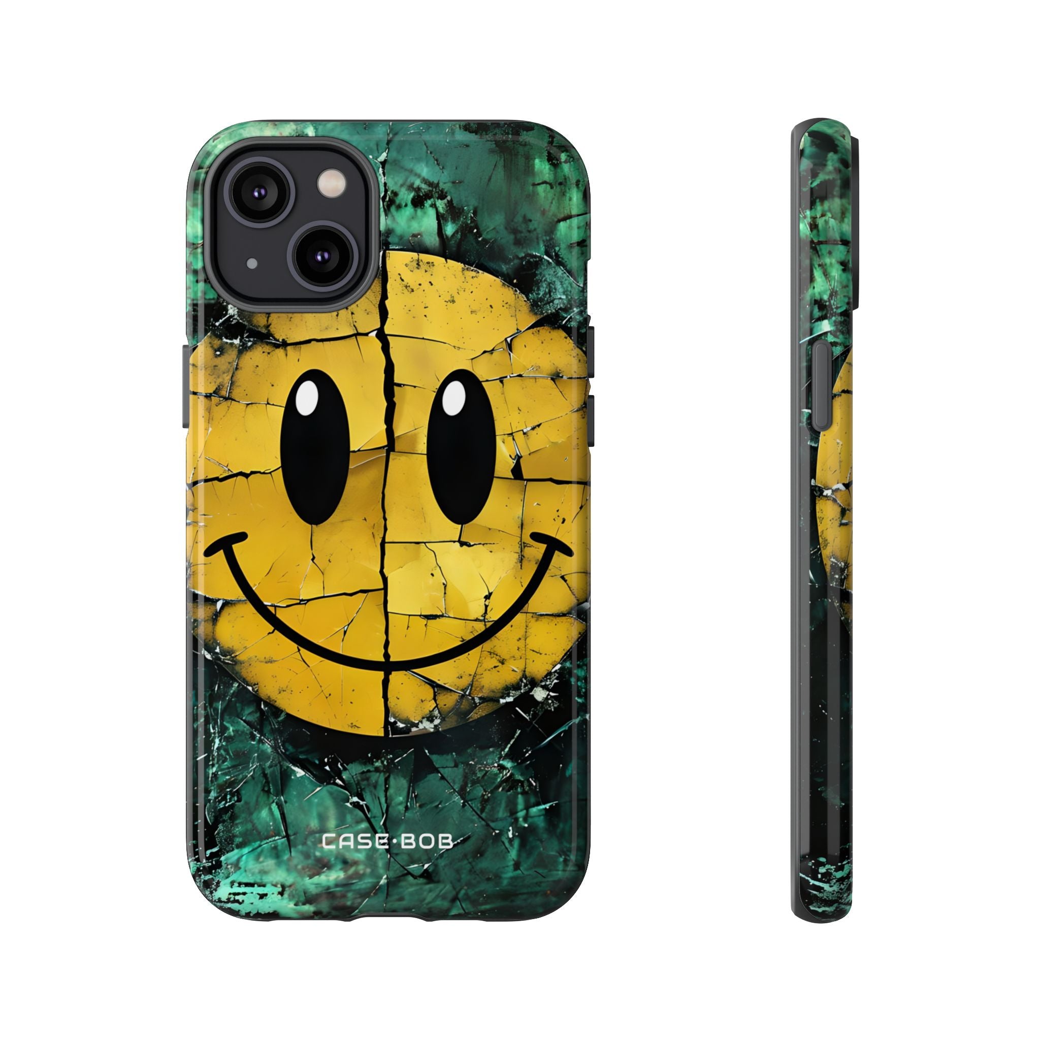Cracked Smiley iPhone 14 Plus Case - Tough