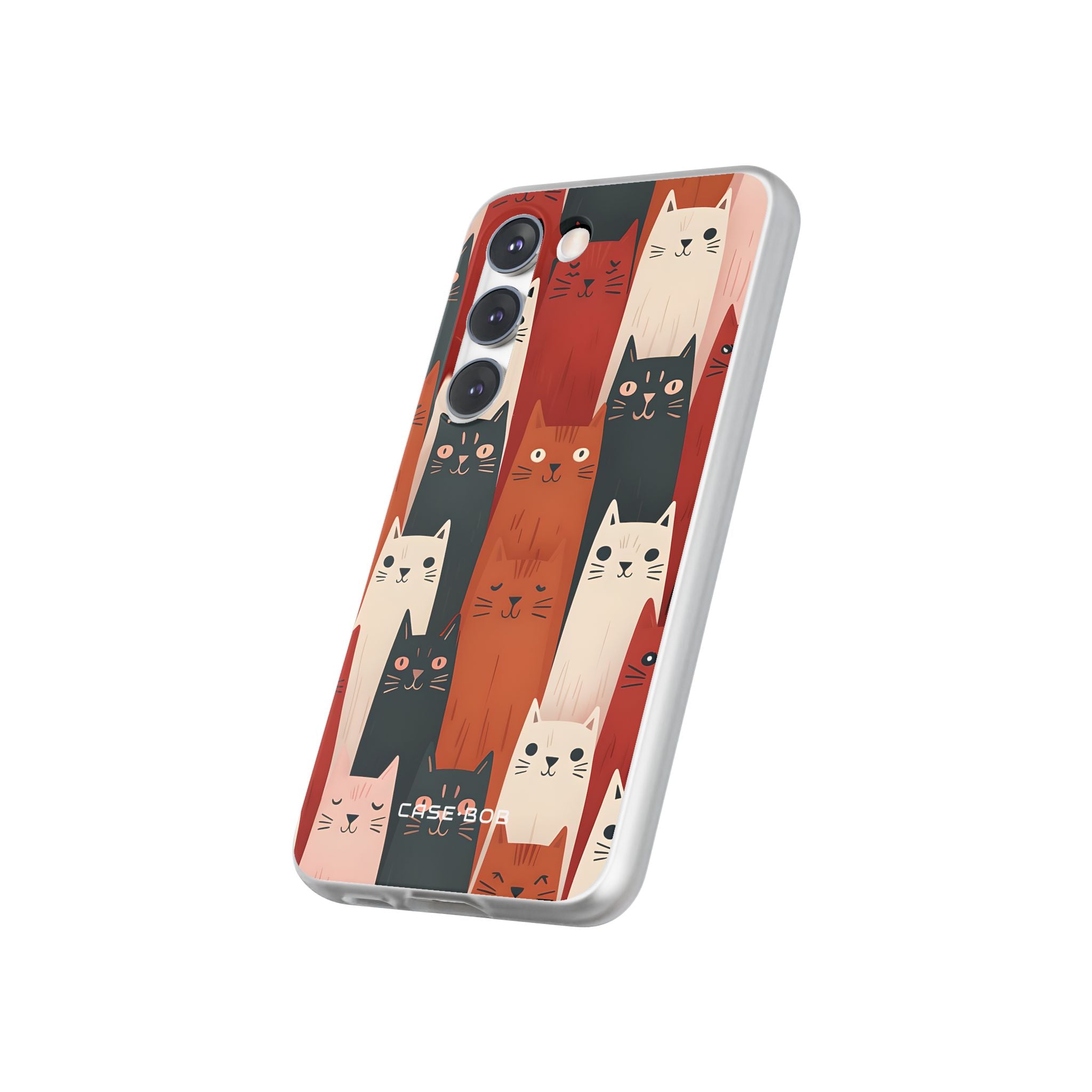 Elongated Cats Black Samsung S23 Case - Soft