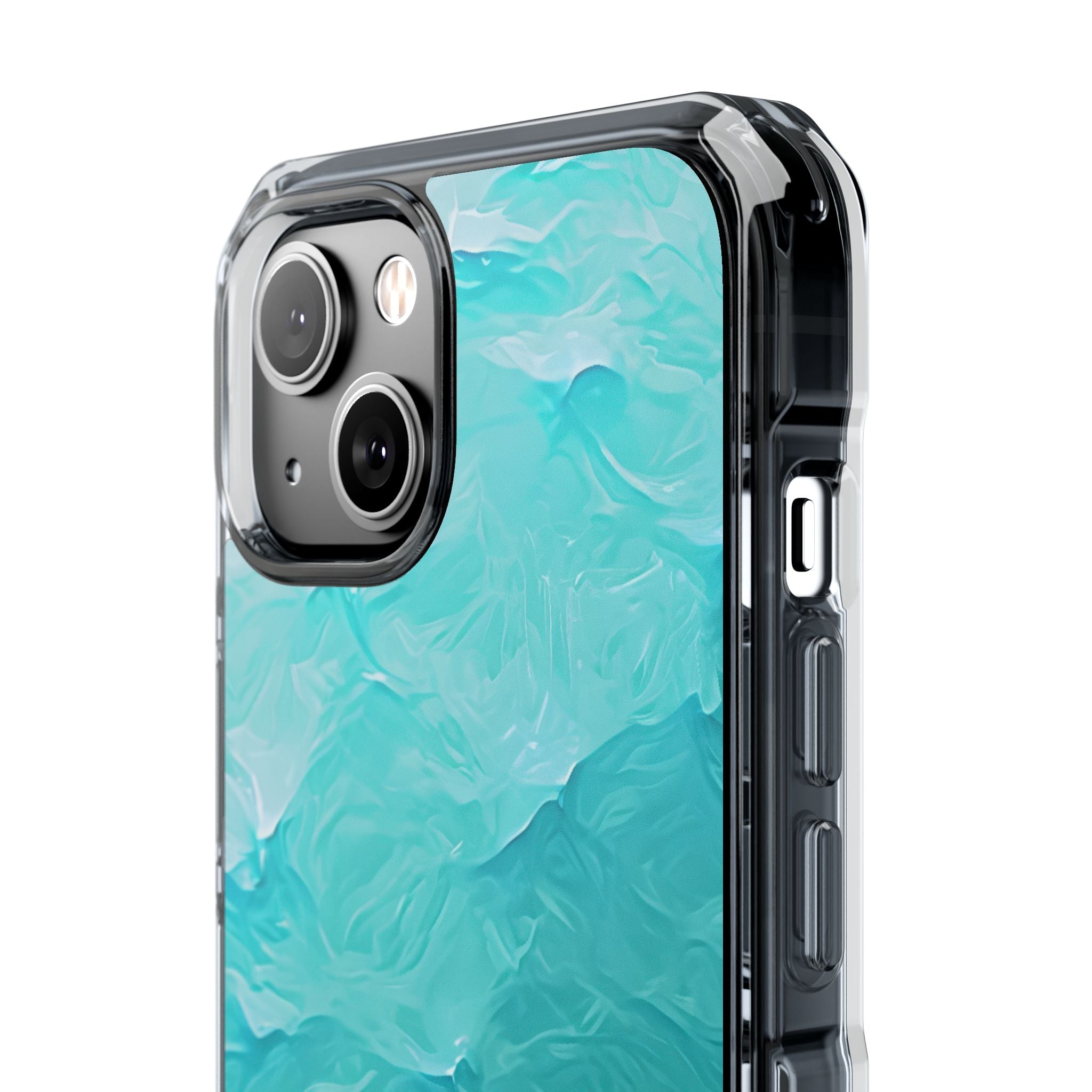 Soothing Aqua Currents iPhone 14 - Impact Clear+