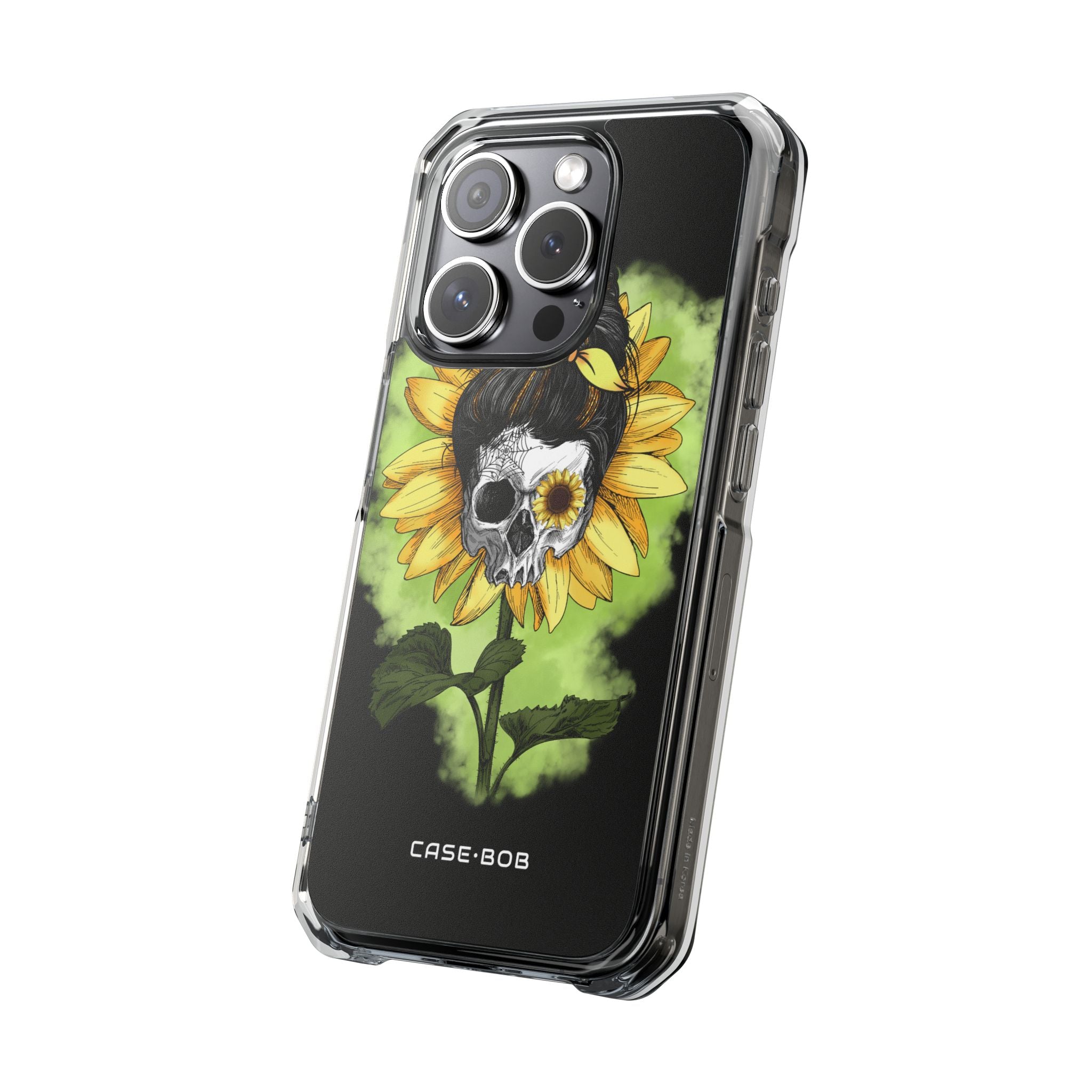 Sunflower Skull iPhone 15 Pro Case - Impact