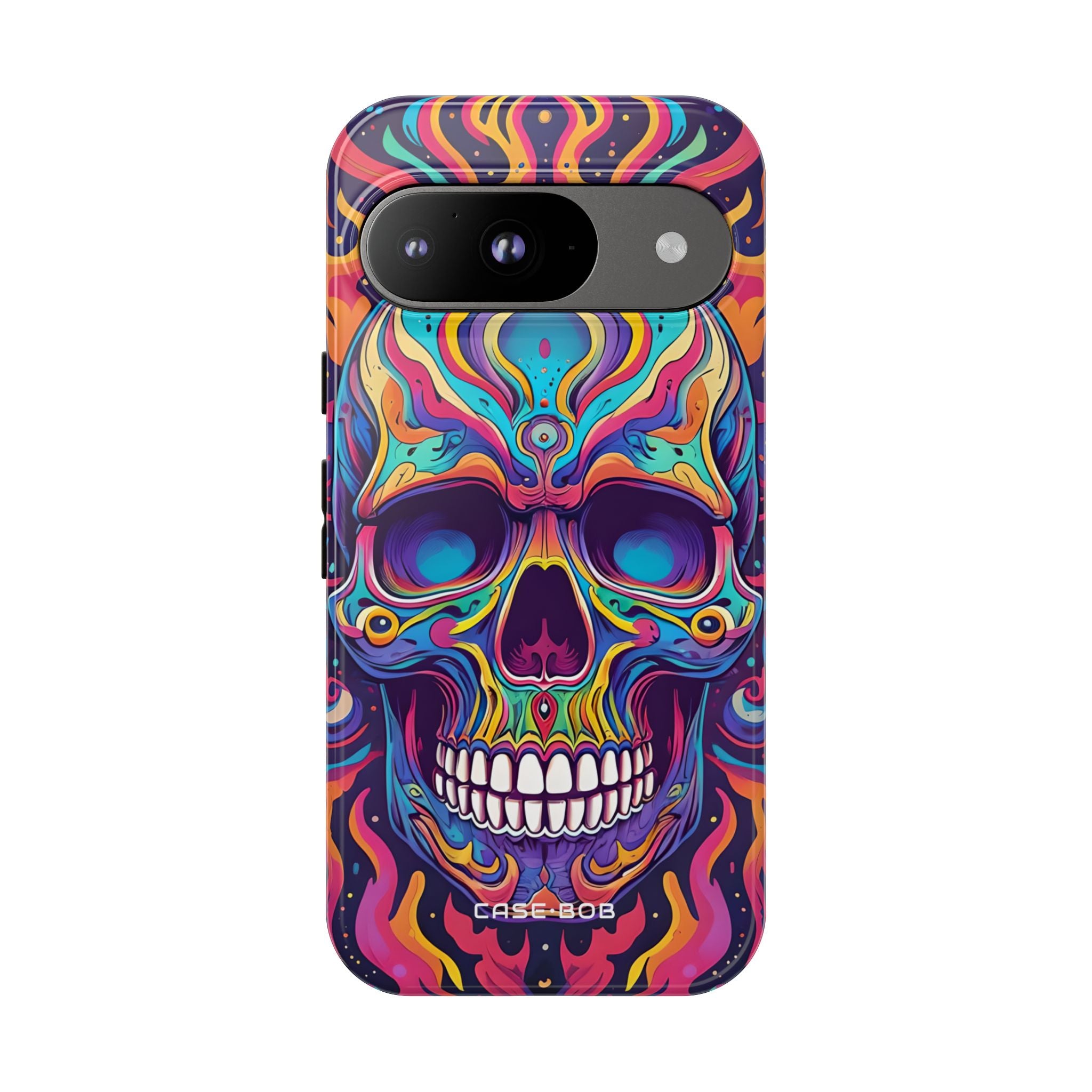 Flaming Skull Google Pixel 9 Case - Tough