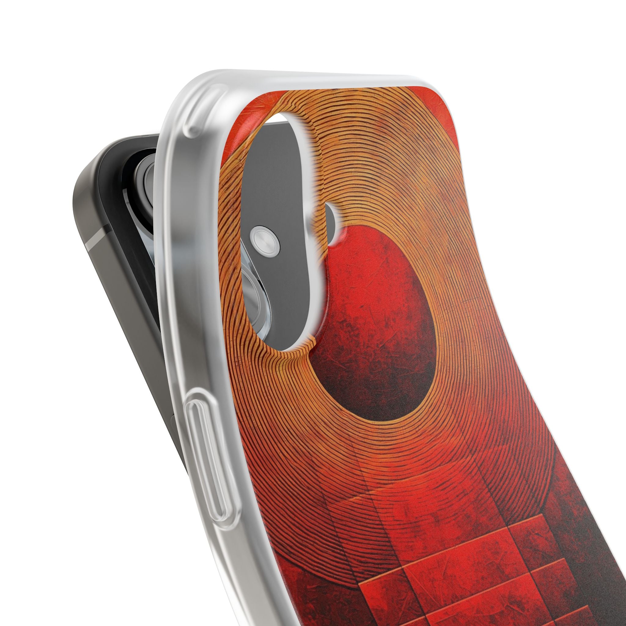 Crimson Orbit iPhone 16 Case - Soft