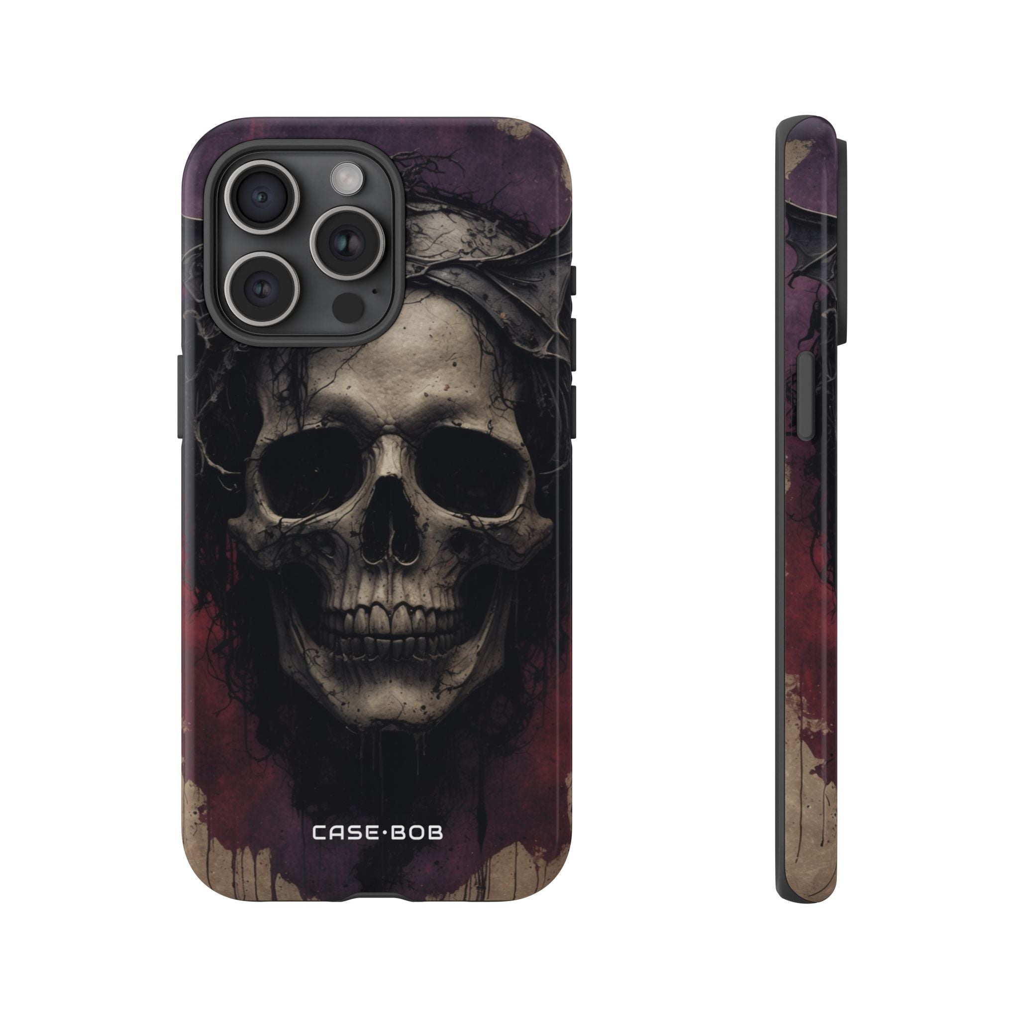 Gothic Skull Crown iPhone 15 Pro Max Case - Tough