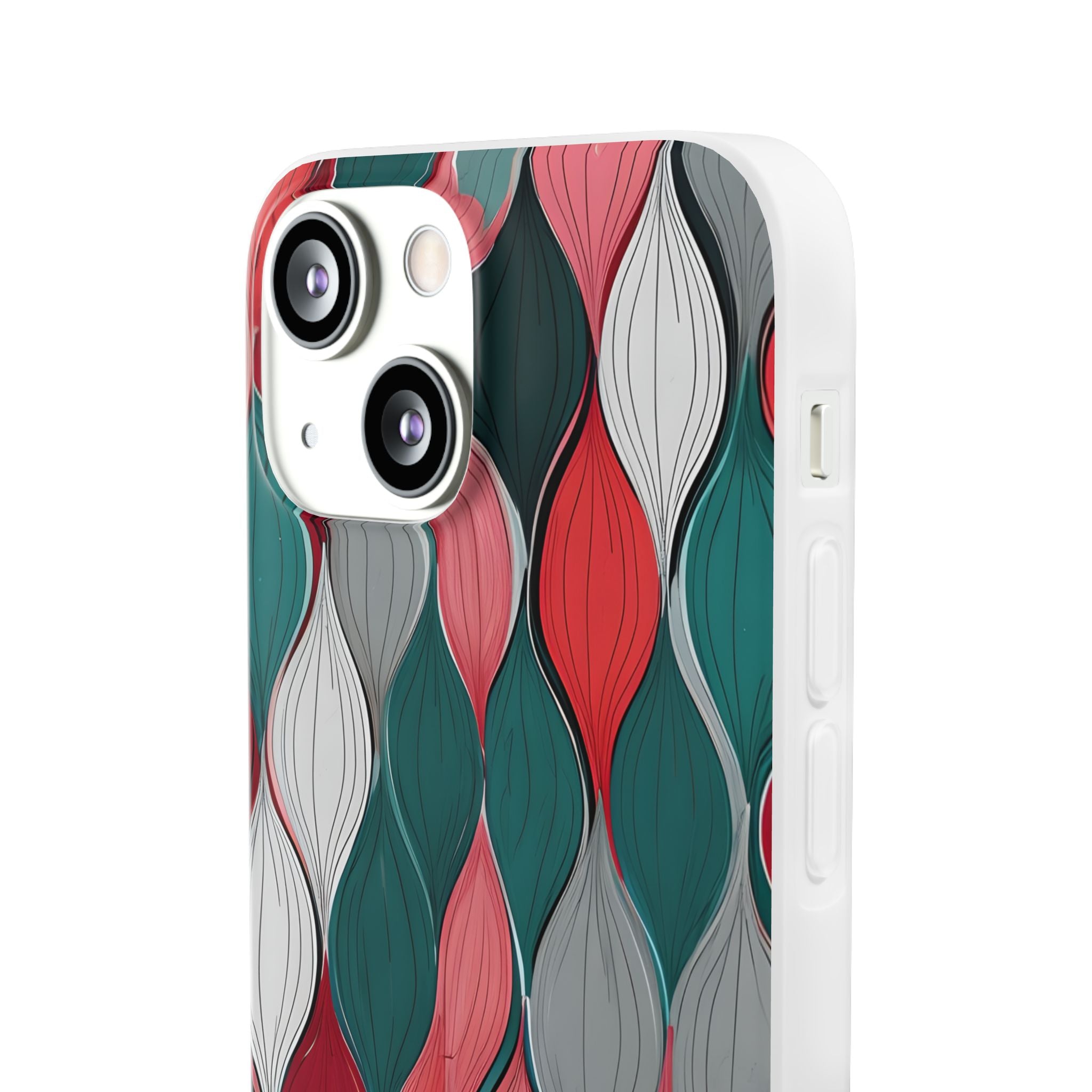 Leaf Cascade Teal iPhone 13 mini Case - Soft