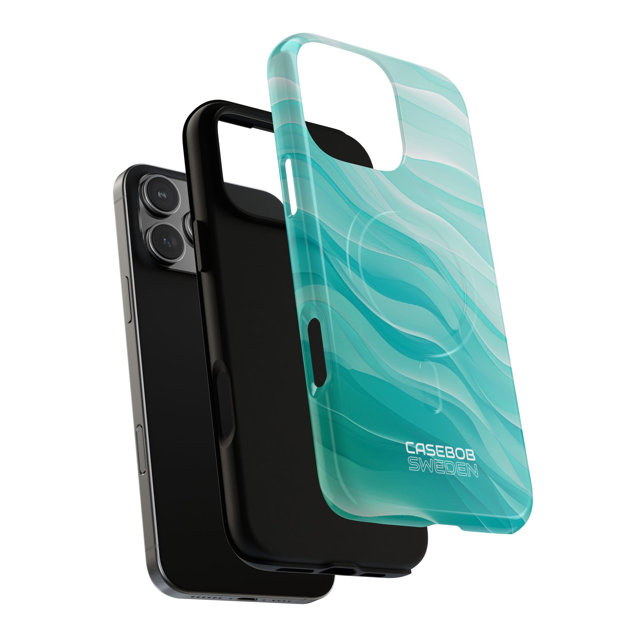 Soothing Aqua Waves iPhone 16 - Tough+
