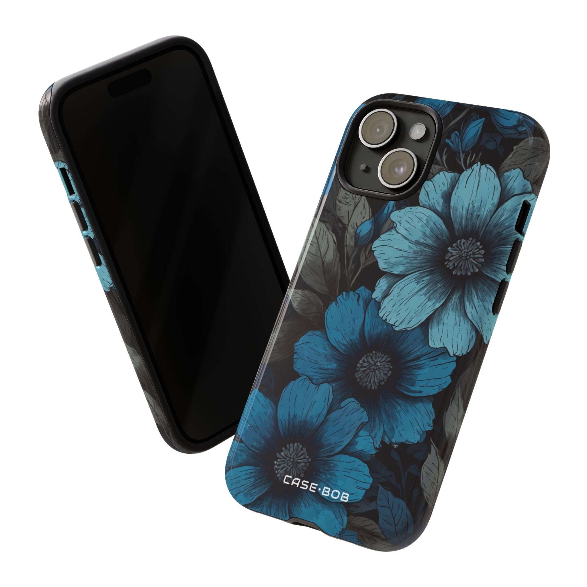Blue Petal Radiance iPhone 15 Case - Tough