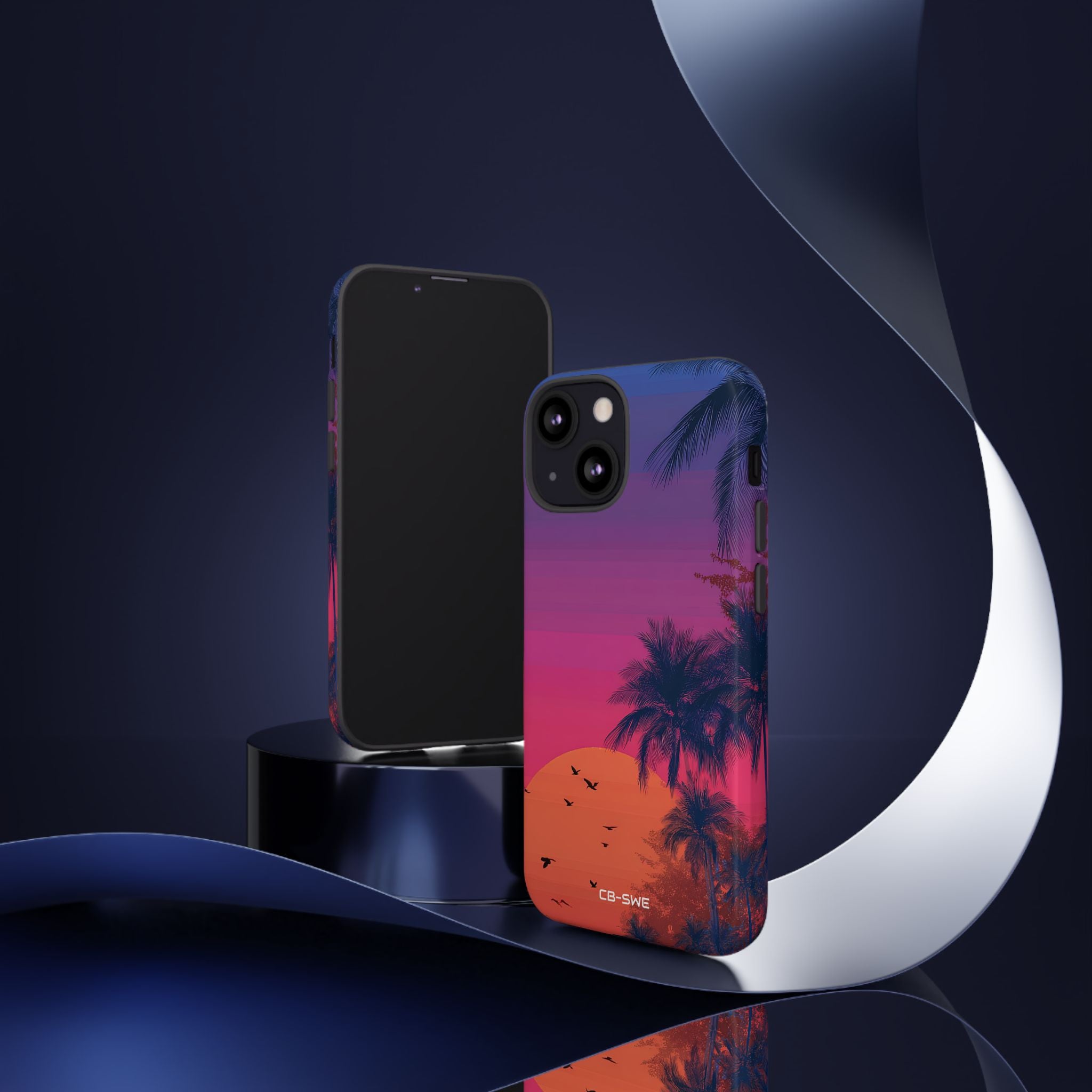 Tropical Sunset Silhouettes - iPhone Case