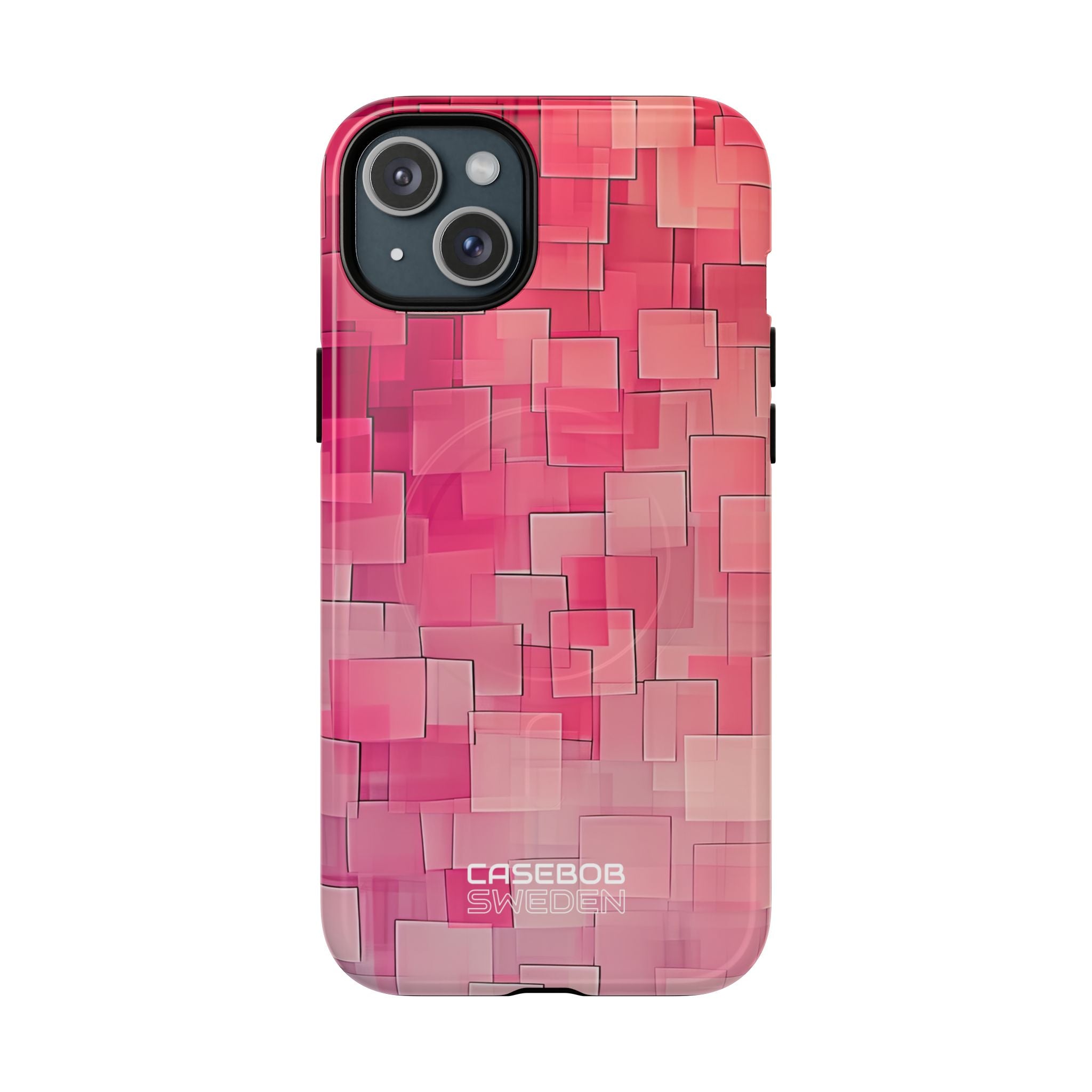 Layered Pink Geometry iPhone 15 - Tough+
