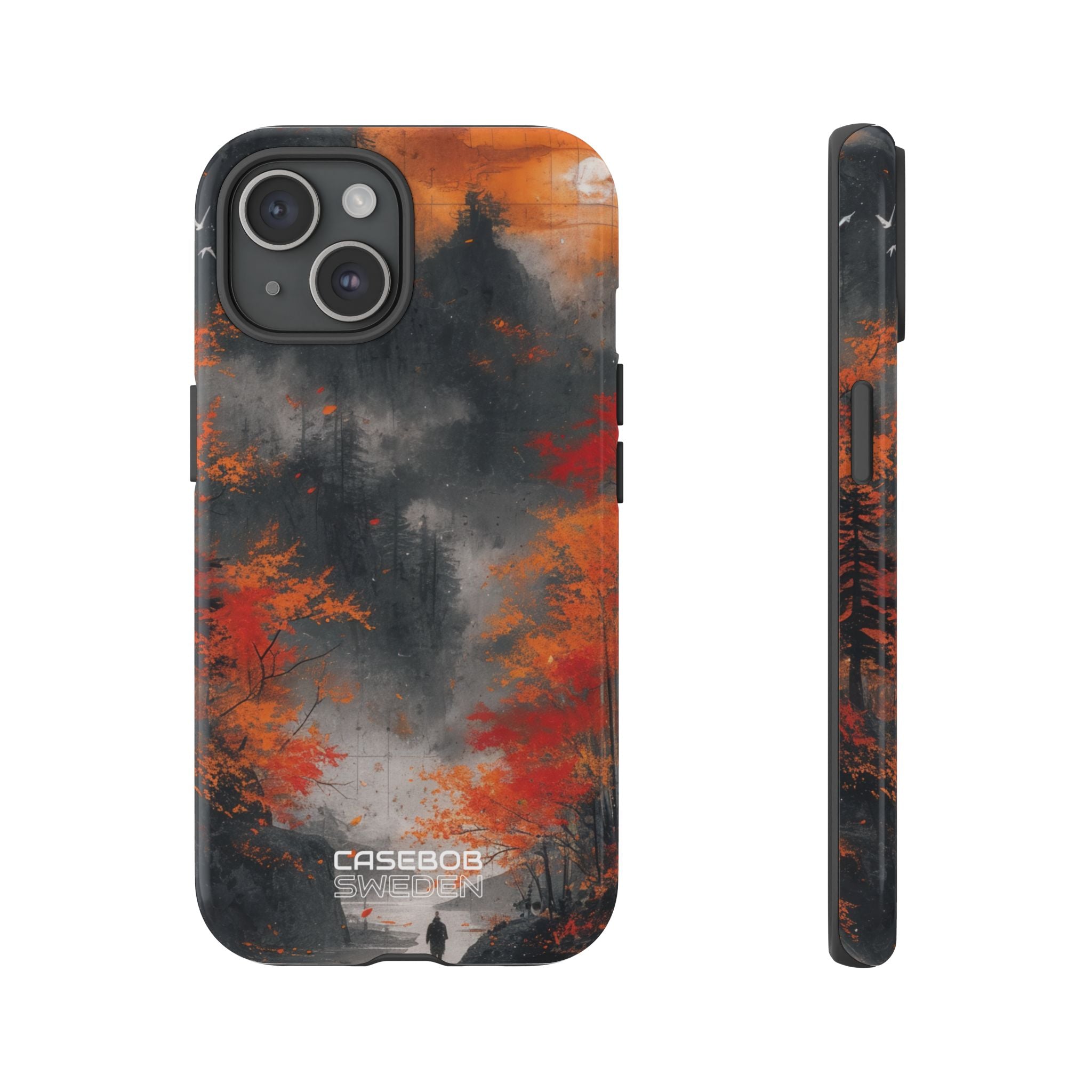 Crimson Mist Mountains iPhone 15 - Resistente