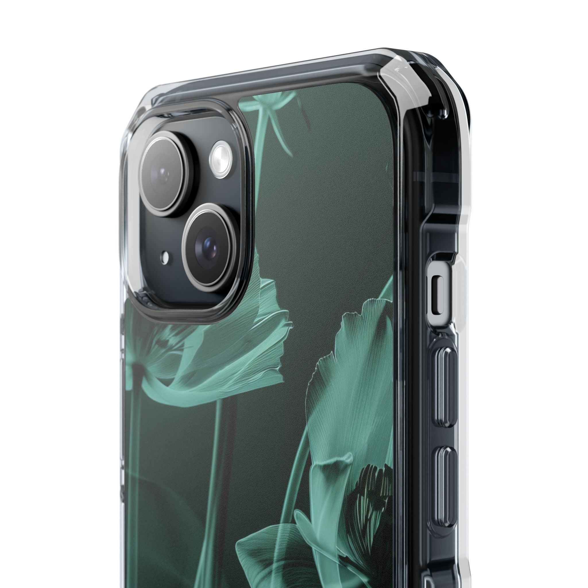 Teal Bloom Radiance iPhone 15 - Impact Clear+
